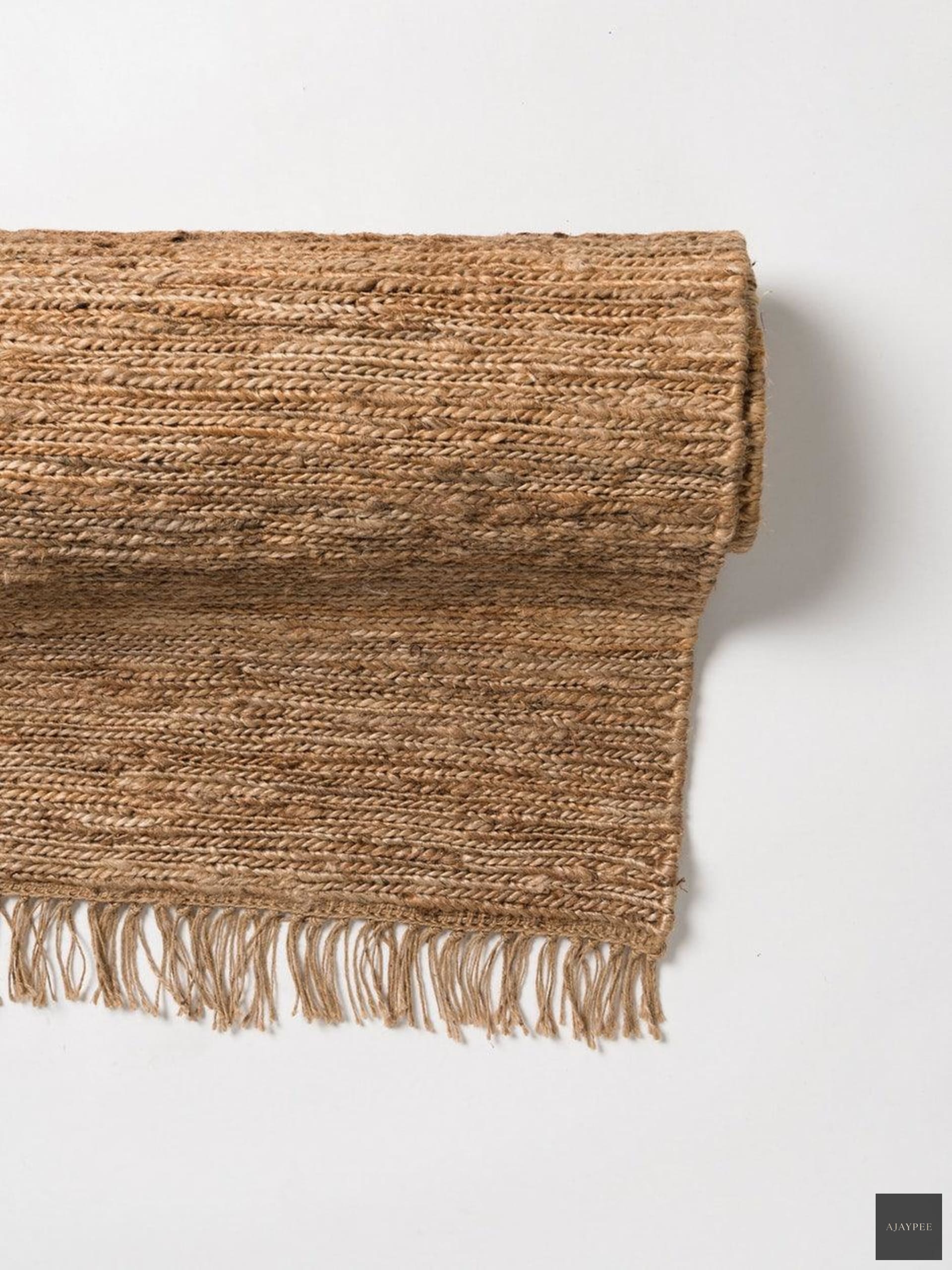 Hemp HandWoven Rug _ Somekh - Jute - Hand Woven - Ajaypee Carpets (Thumbnail 2)