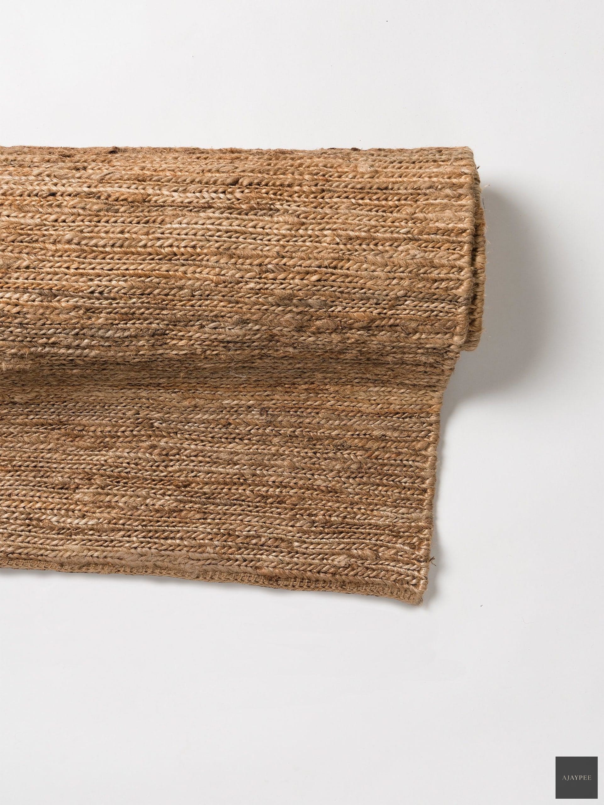 Hemp HandWoven Rug _ Somekh - Jute - Hand Woven - Ajaypee Carpets (Thumbnail 3)