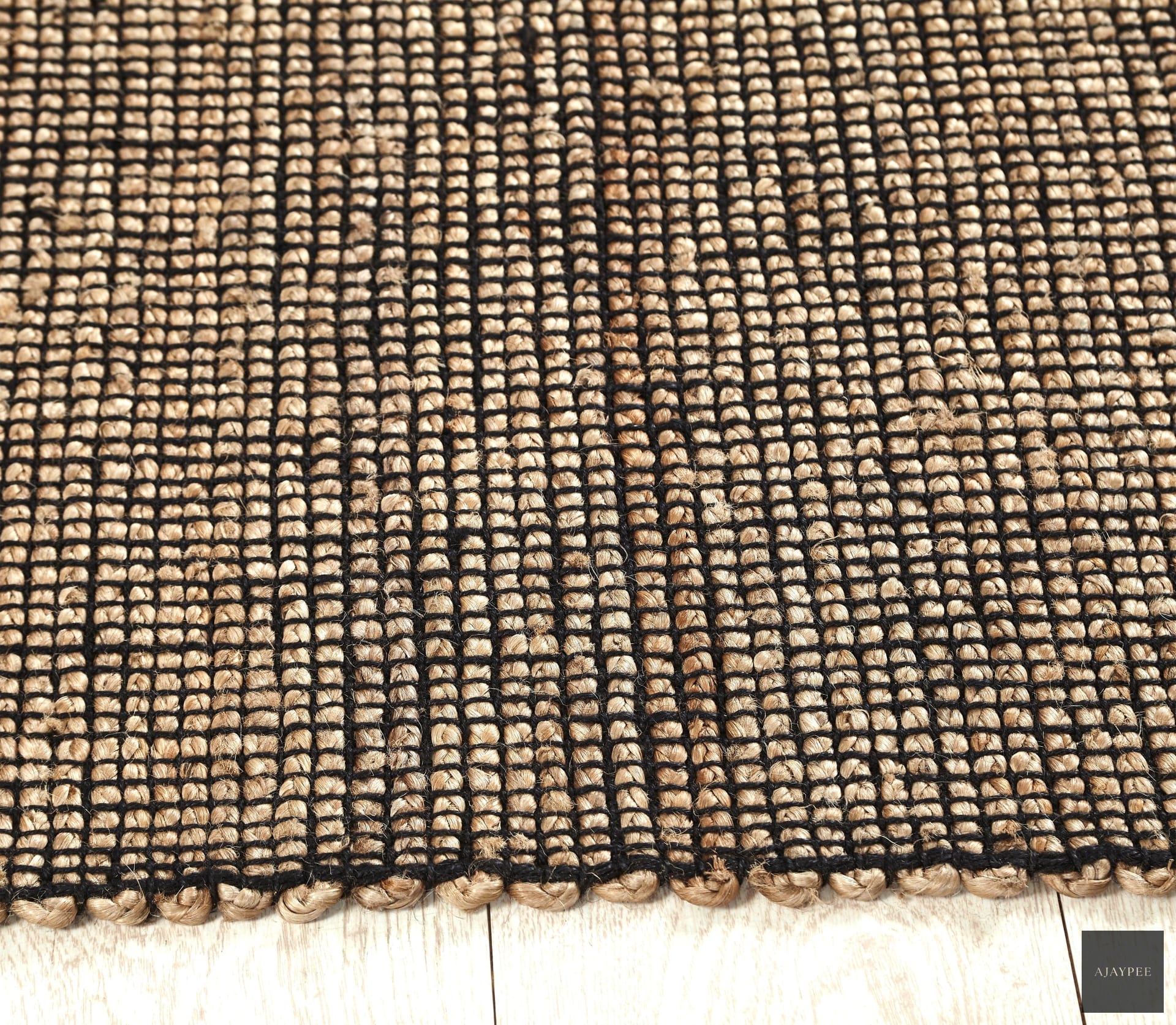Hemp Handwoven Rug-Lars - Jute - Hand Woven - Ajaypee Carpets (Thumbnail 4)