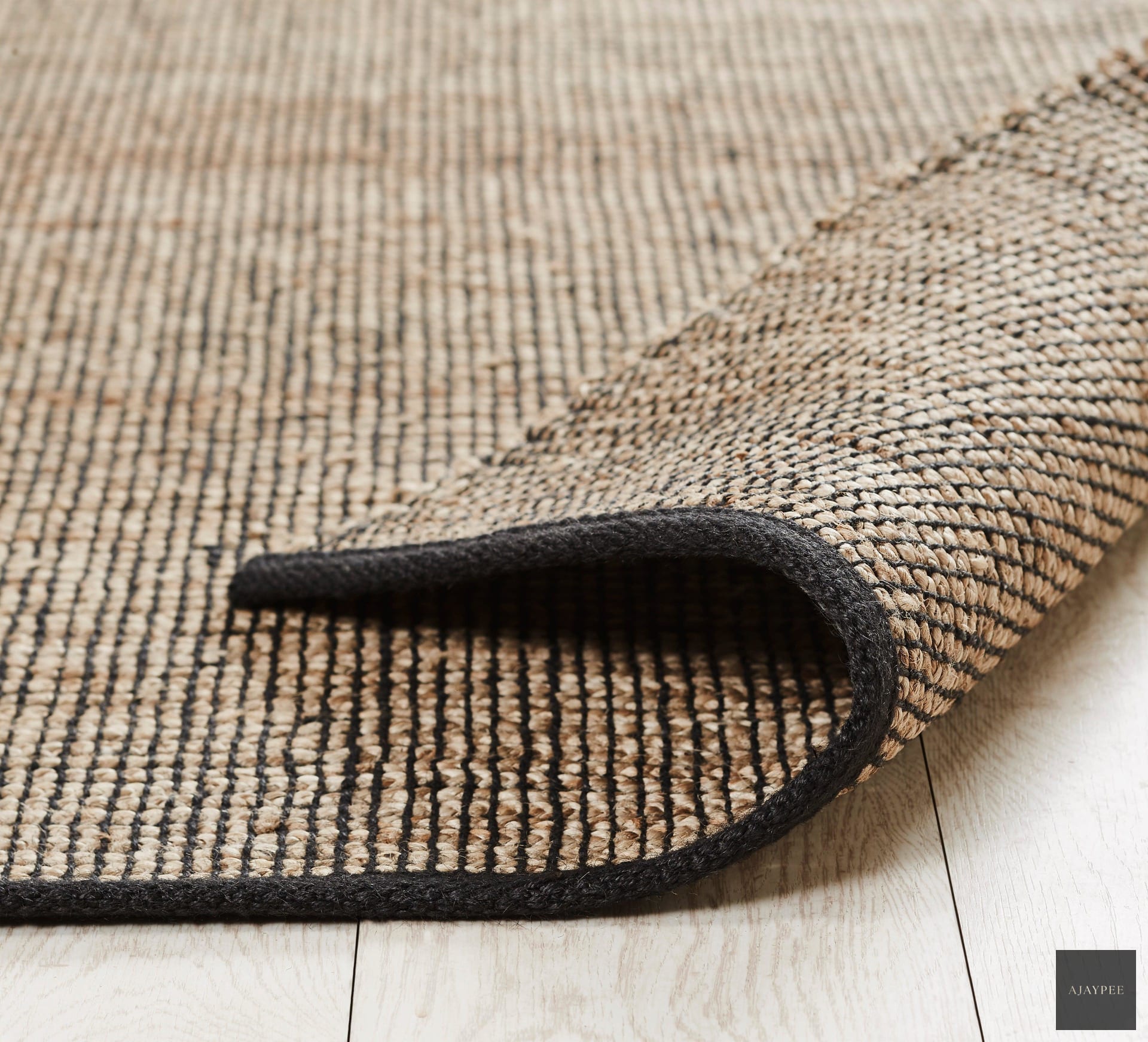 Hemp Handwoven Rug-Lars - Jute - Hand Woven - Ajaypee Carpets (Thumbnail 8)