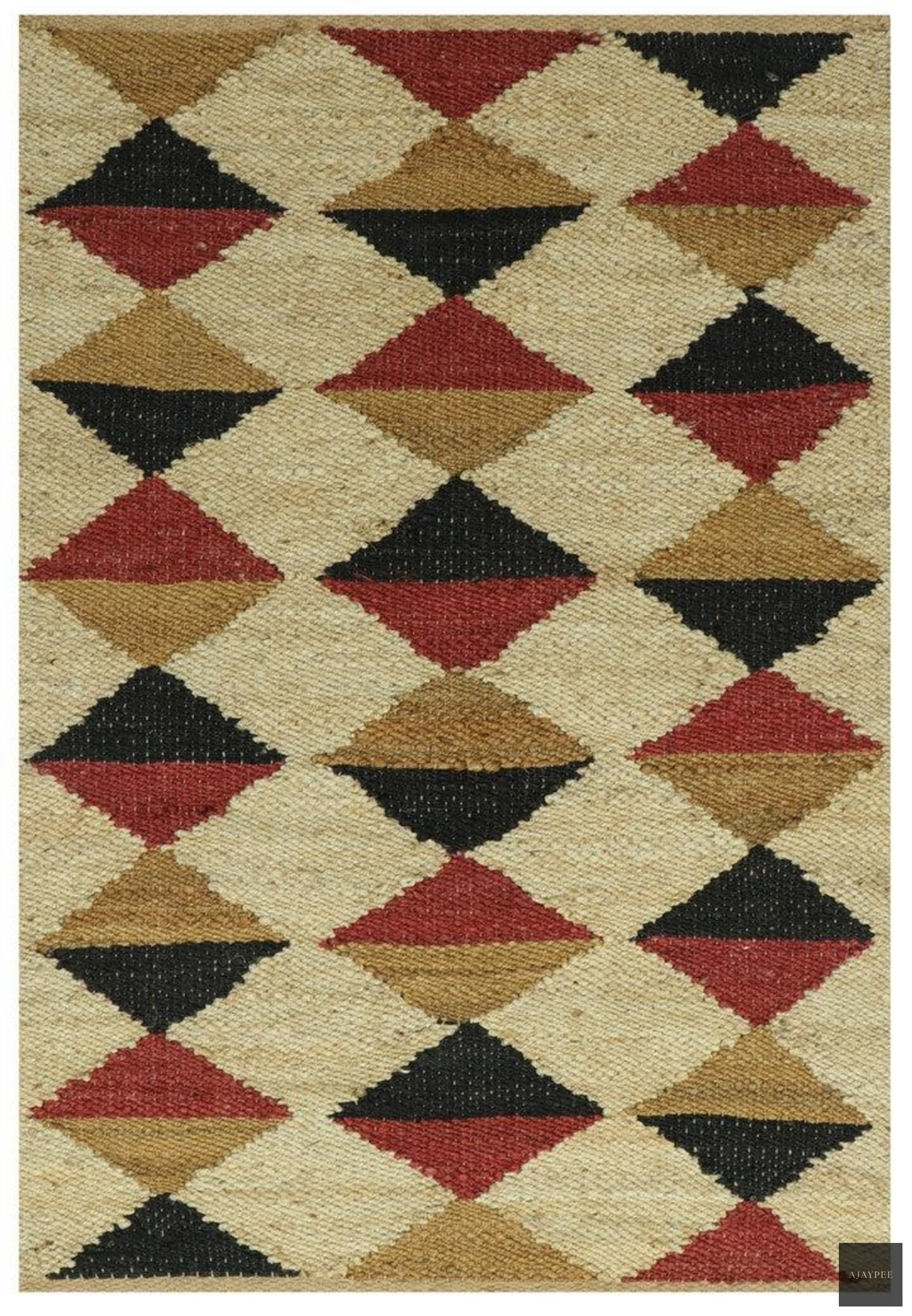 Hemp Handwoven Rug : Lewis – Jute Flatweave handmade carpet by Ajaypee Carpets