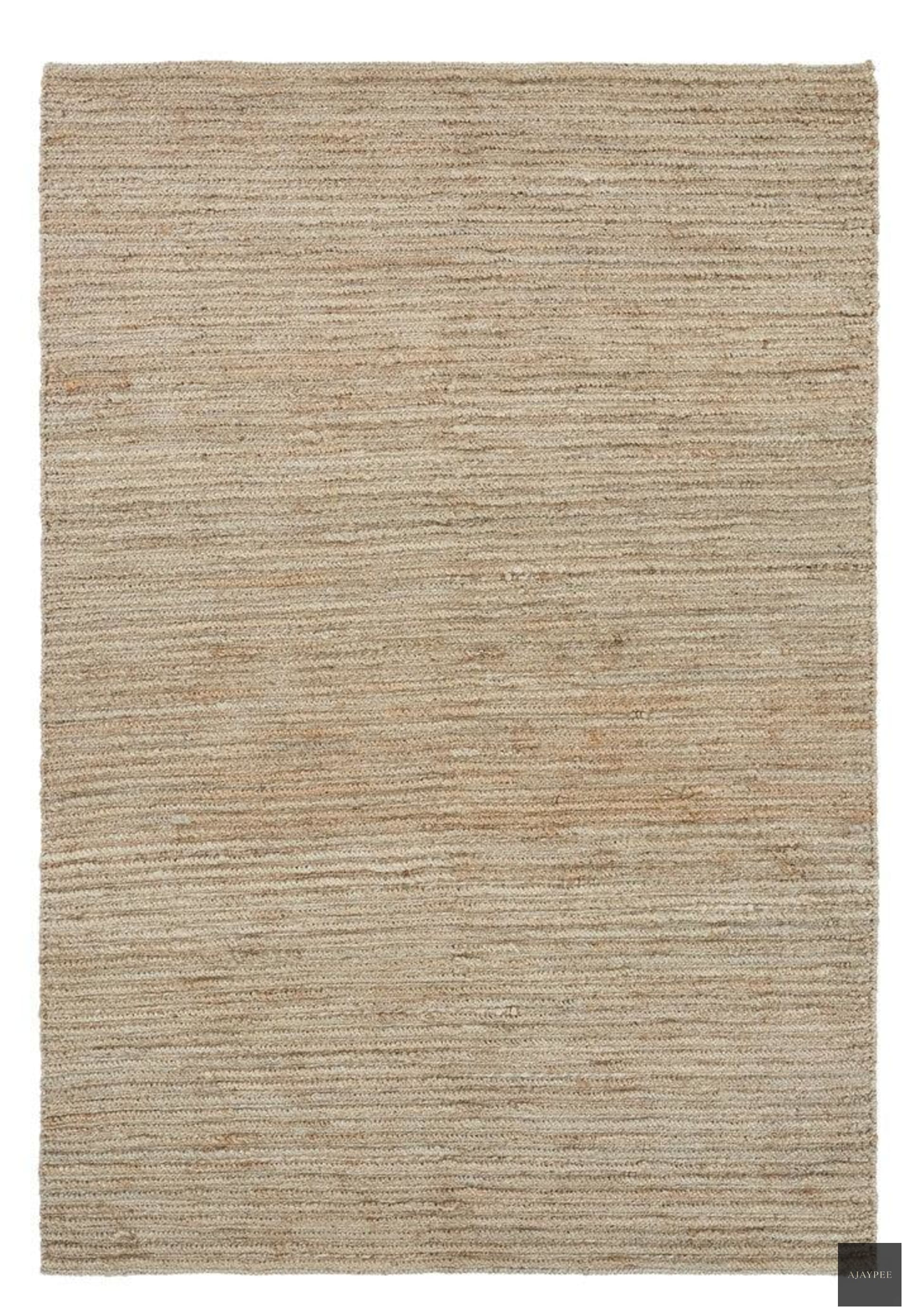Hemp Handwoven Rug-Natural Ribbon - Hemp - Hand Woven - Ajaypee Carpets (Thumbnail 4)