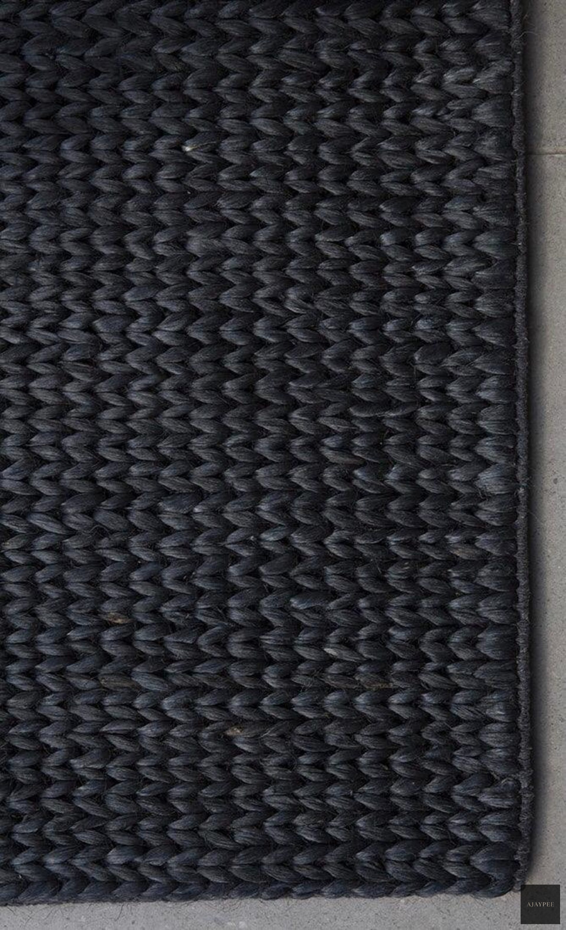 Hemp HandWoven Rug_Braided Pony - Jute - Hand Woven - Ajaypee Carpets (Thumbnail 5)