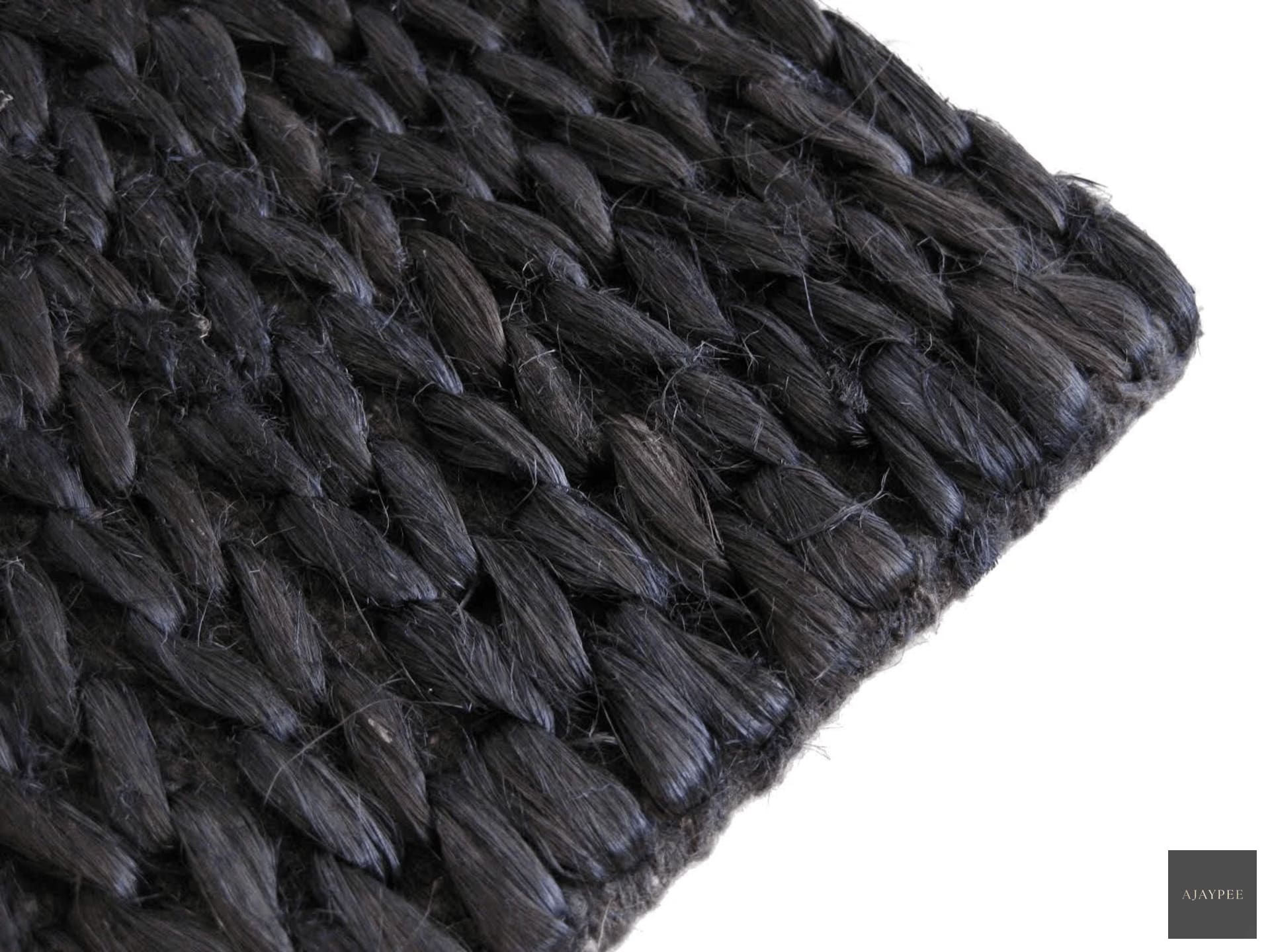 Hemp HandWoven Rug_Braided Pony - Jute - Hand Woven - Ajaypee Carpets (Thumbnail 6)