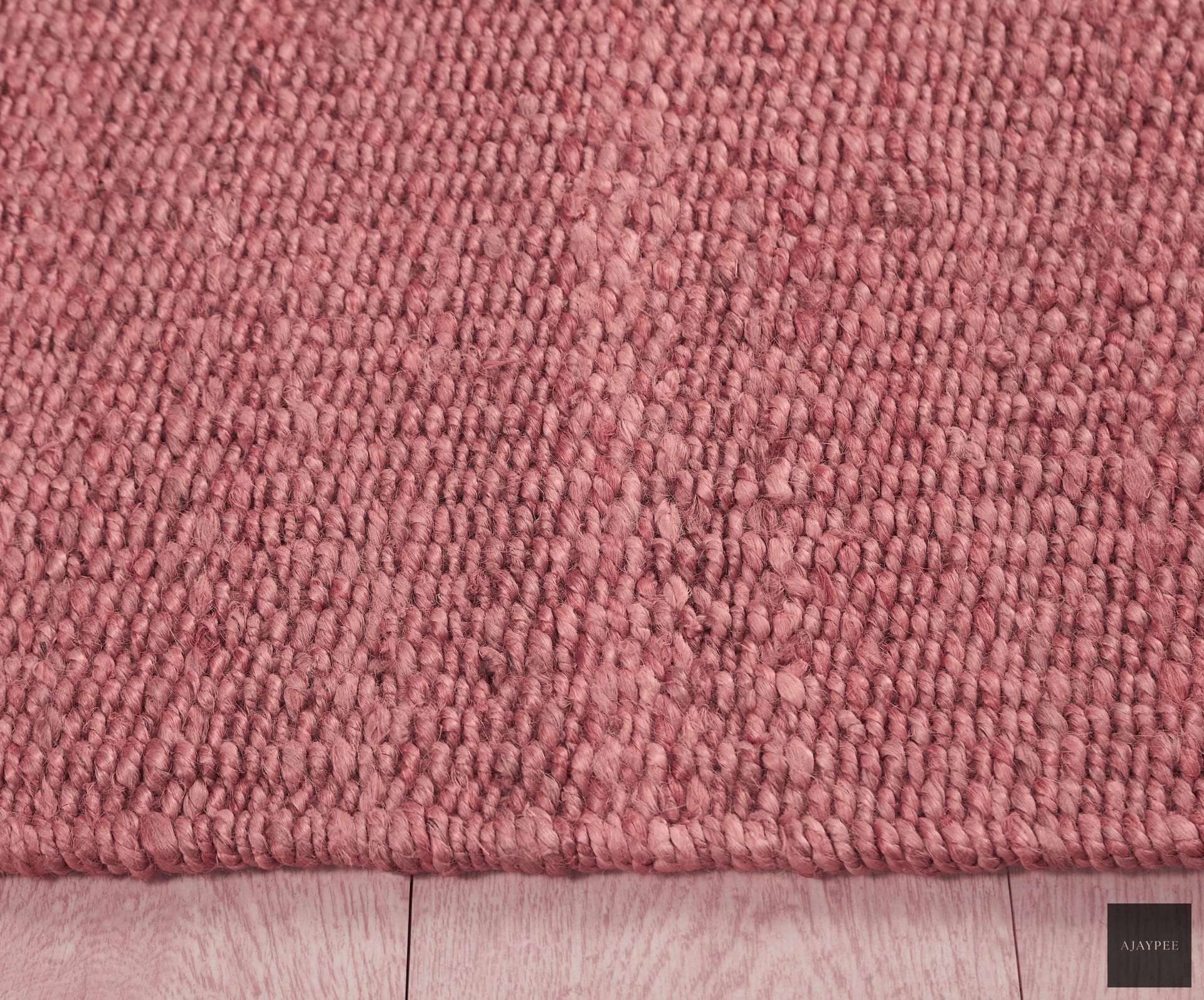 Hemp Handwoven Rug_Chunky Rose - Jute - Hand Woven - Ajaypee Carpets (Thumbnail 4)