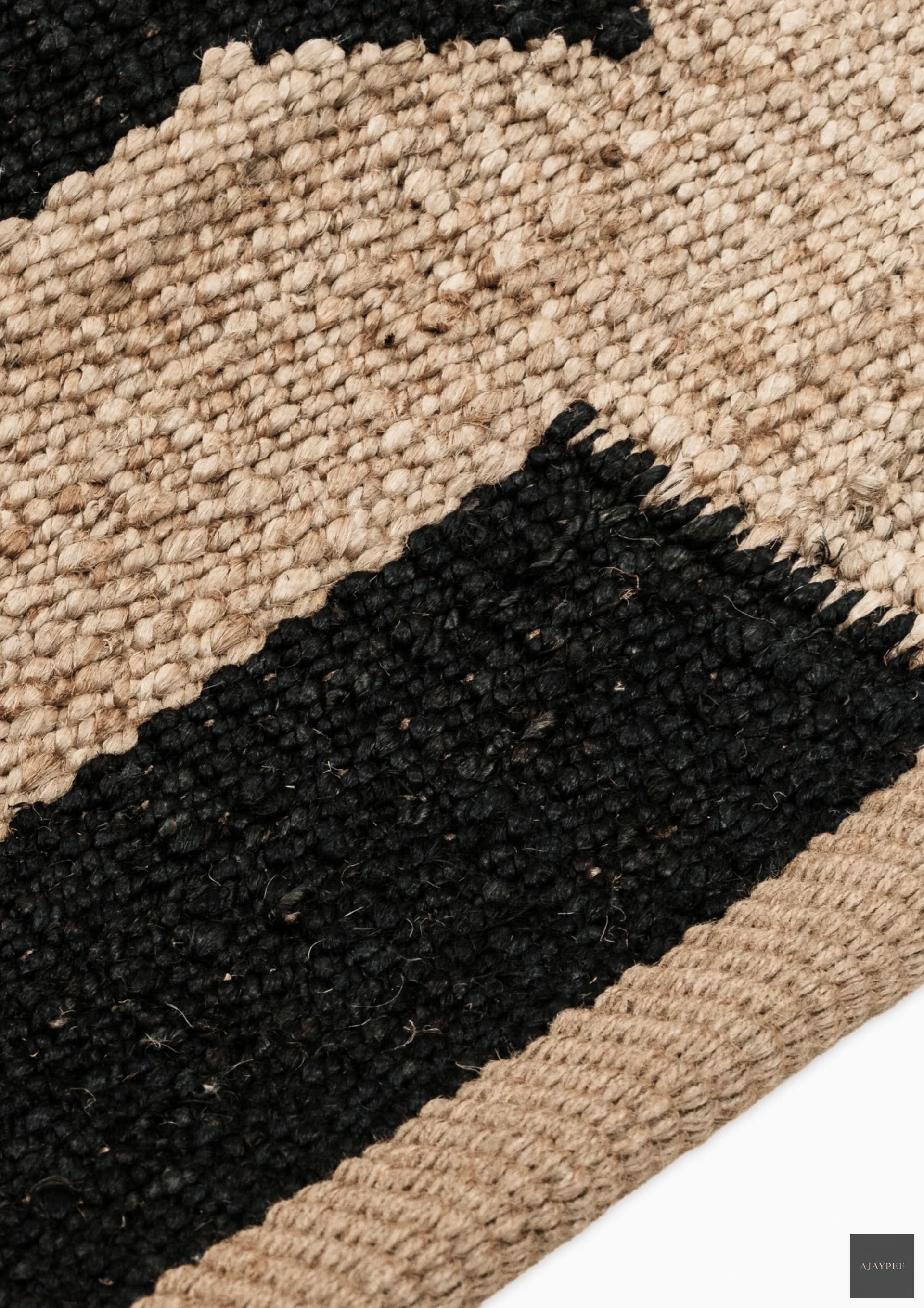 Hemp Handwoven Rug_Dhwani - Jute - Flatweave - Ajaypee Carpets (Thumbnail 5)