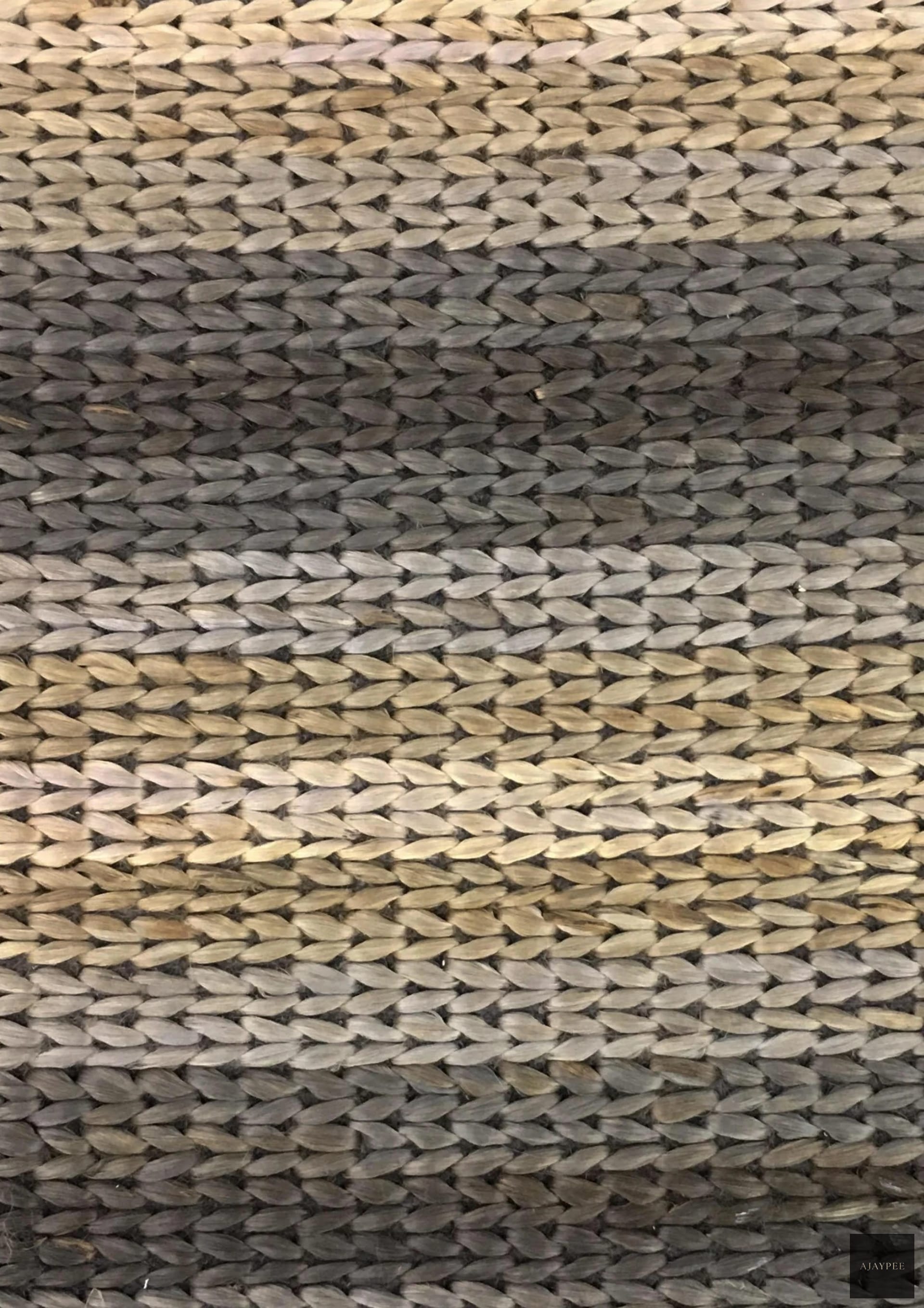 Hemp HandWoven Rug_Multi Color Knot - Jute - Flatweave - Ajaypee Carpets (Thumbnail 3)