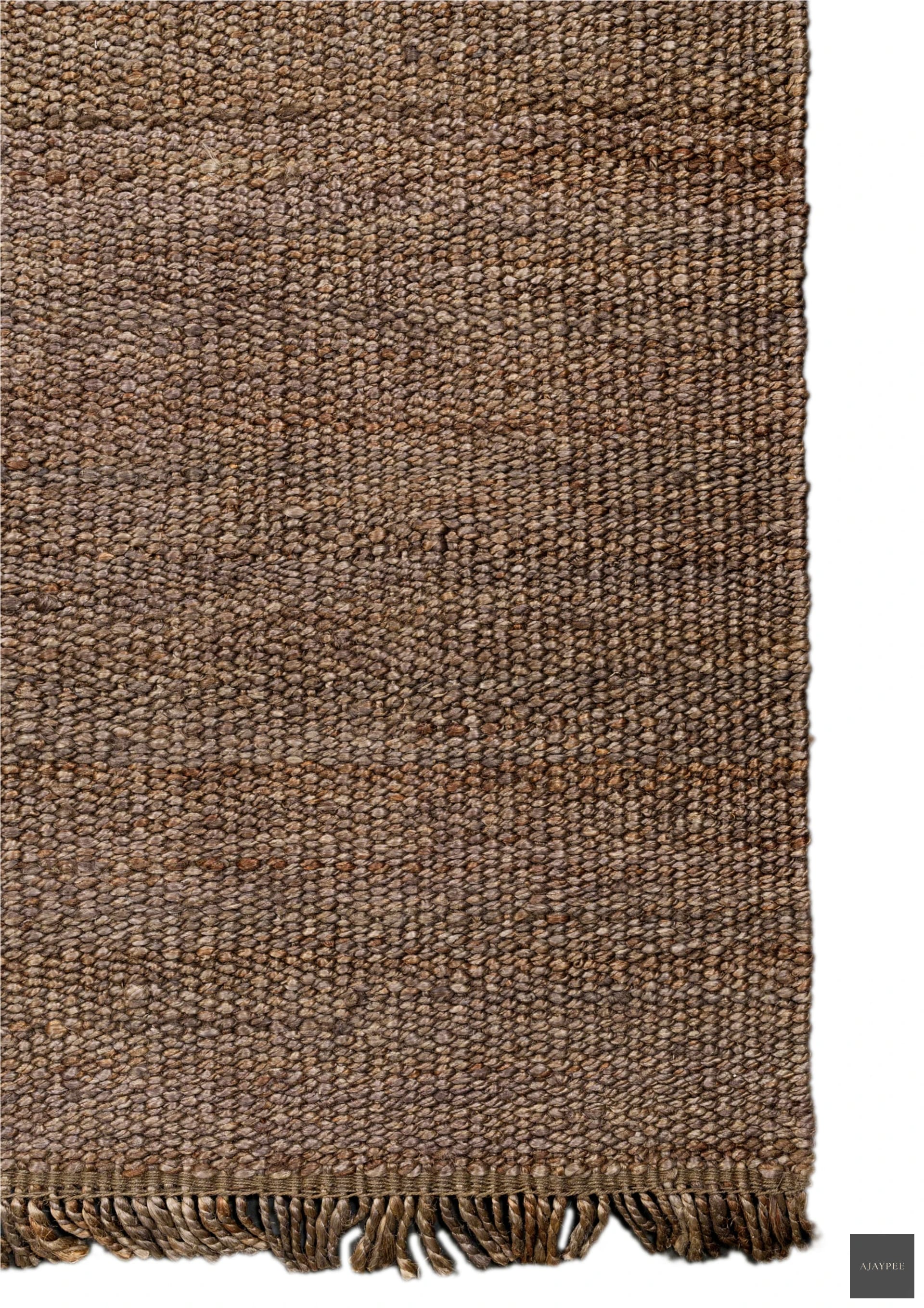 Hemp Handwoven Rug_Panja Choco - Jute - Flatweave - Ajaypee Carpets (Thumbnail 2)