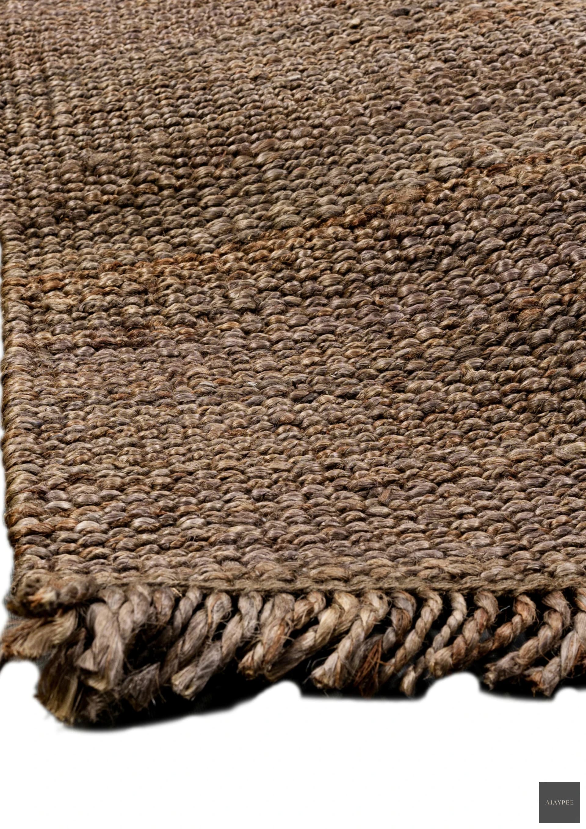 Hemp Handwoven Rug_Panja Choco - Jute - Flatweave - Ajaypee Carpets (Thumbnail 3)