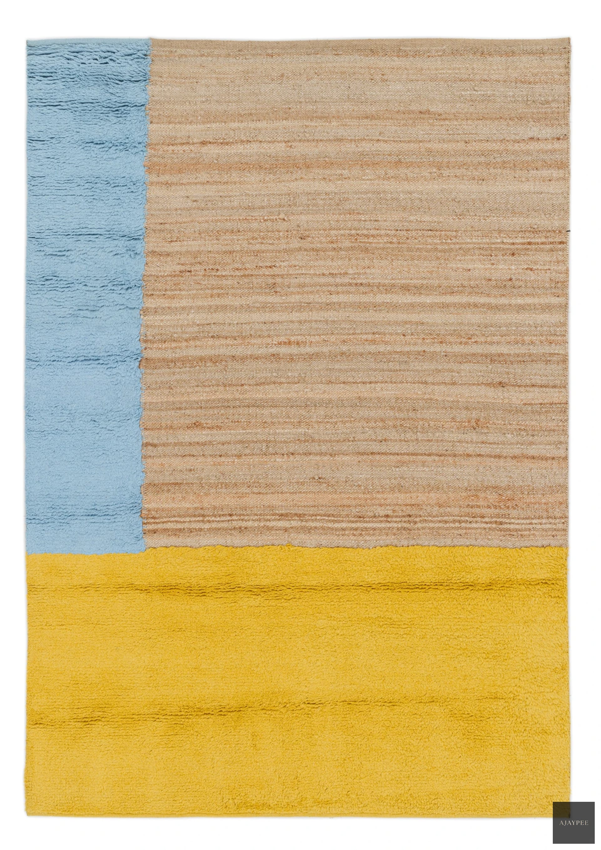 Hemp & Wool Hand knotted Carpet-Dunazure - Jute - Flatweave - Ajaypee Carpets