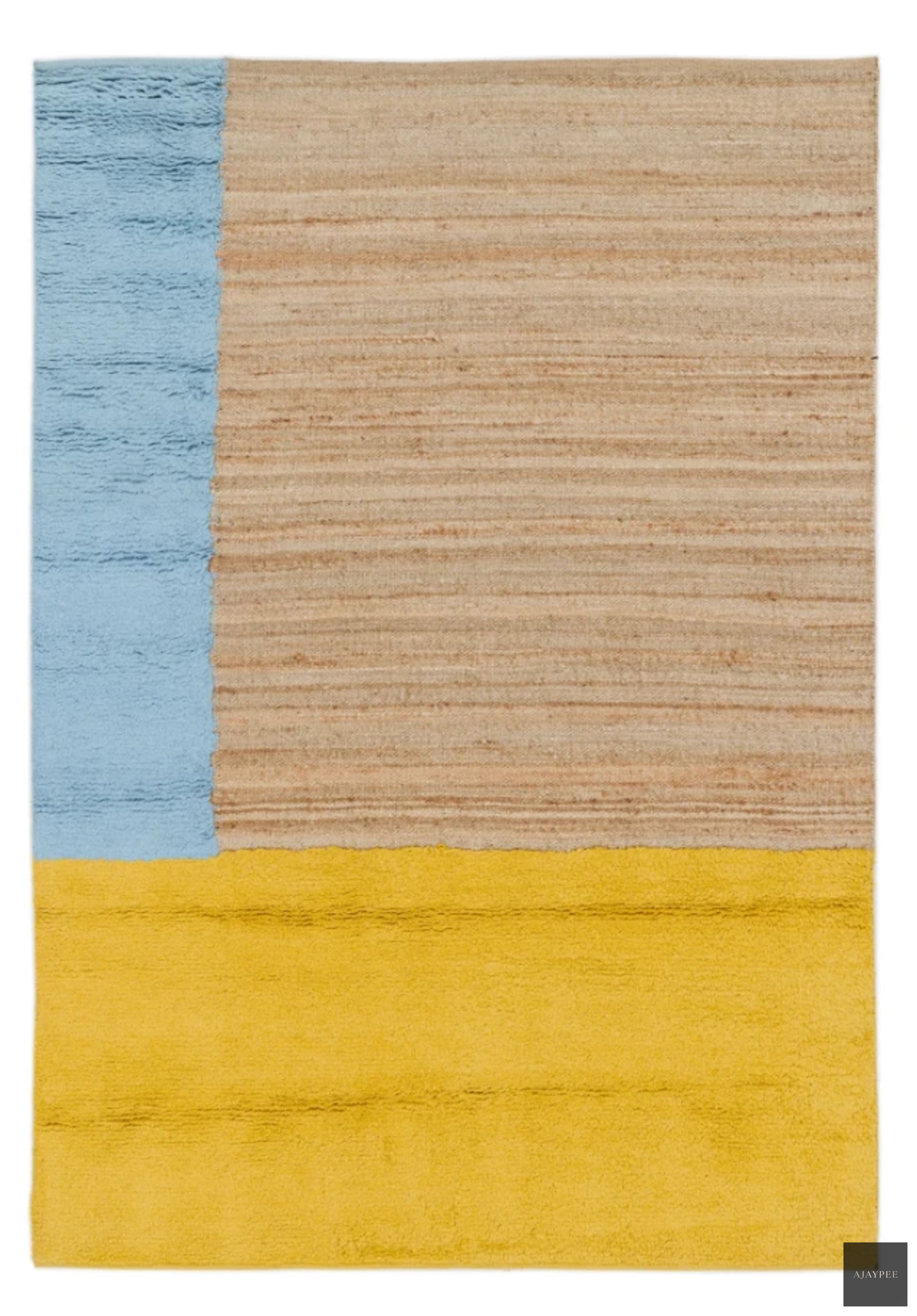 Hemp & Wool Hand knotted Carpet Dunazure - Jute - Hand Knotted - Ajaypee Carpets