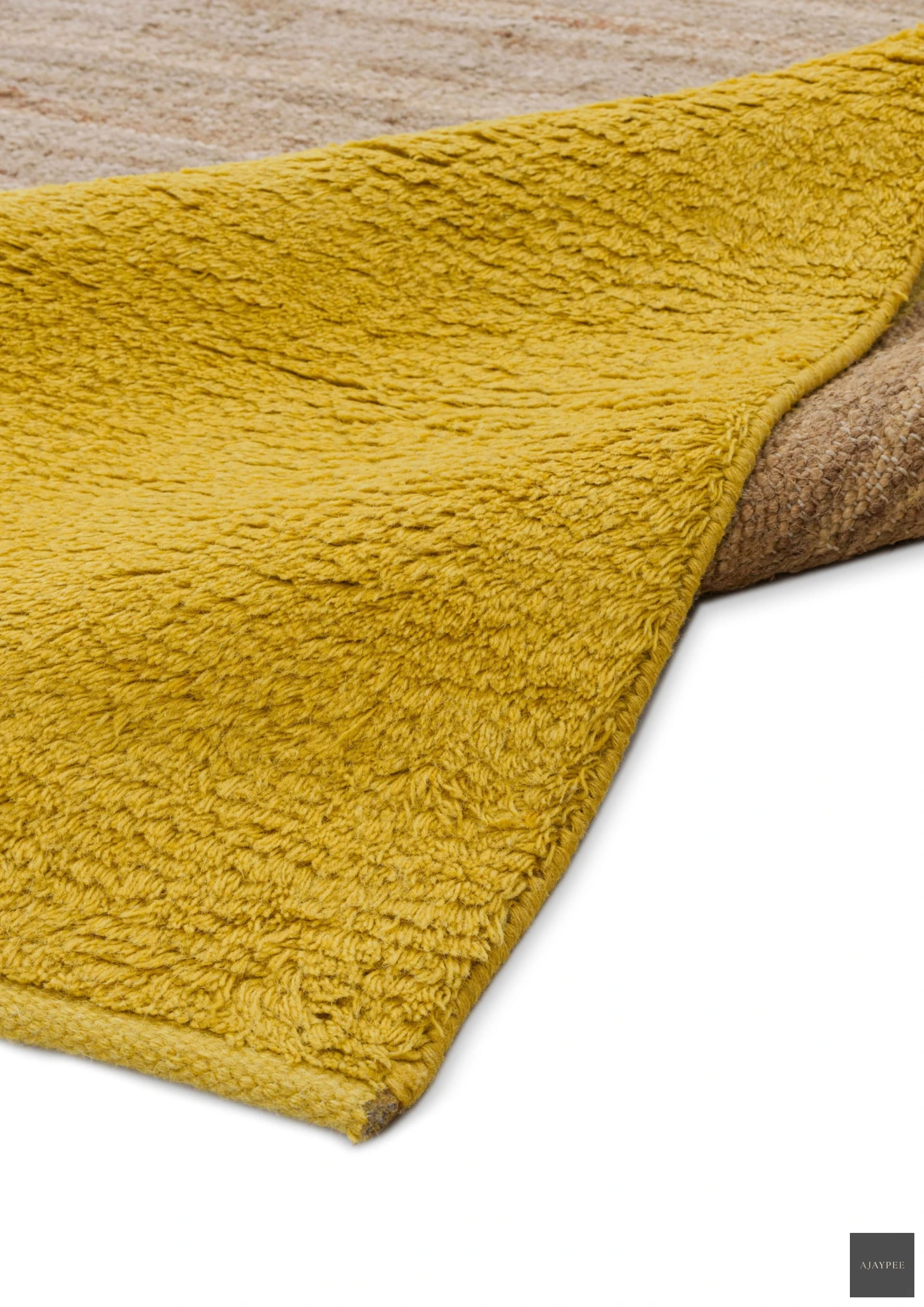 Hemp & Wool Hand knotted Carpet Dunazure - Jute - Hand Knotted - Ajaypee Carpets (Detail)