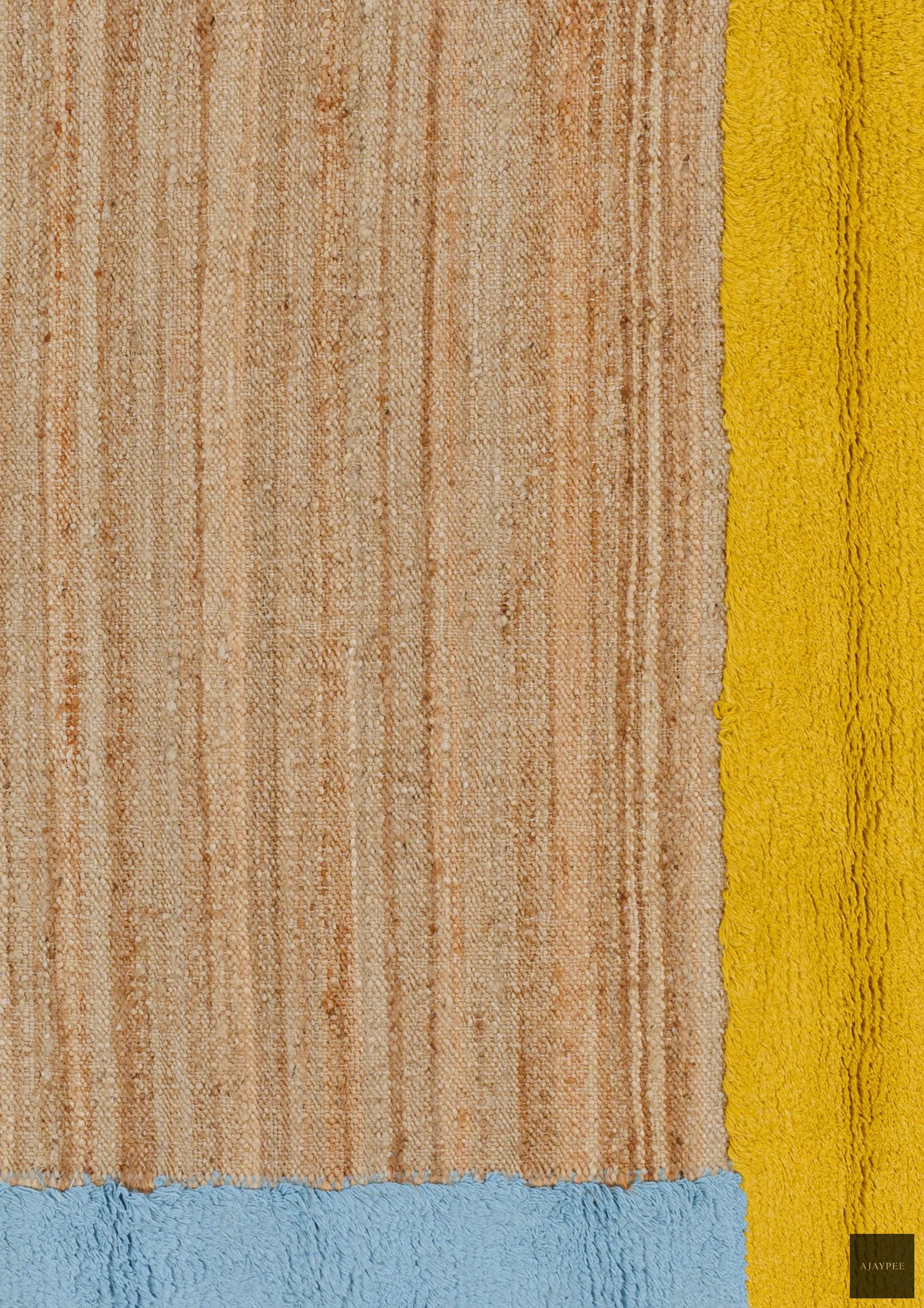 Hemp & Wool Hand knotted Carpet Dunazure - Jute - Hand Knotted - Ajaypee Carpets (Thumbnail 4)
