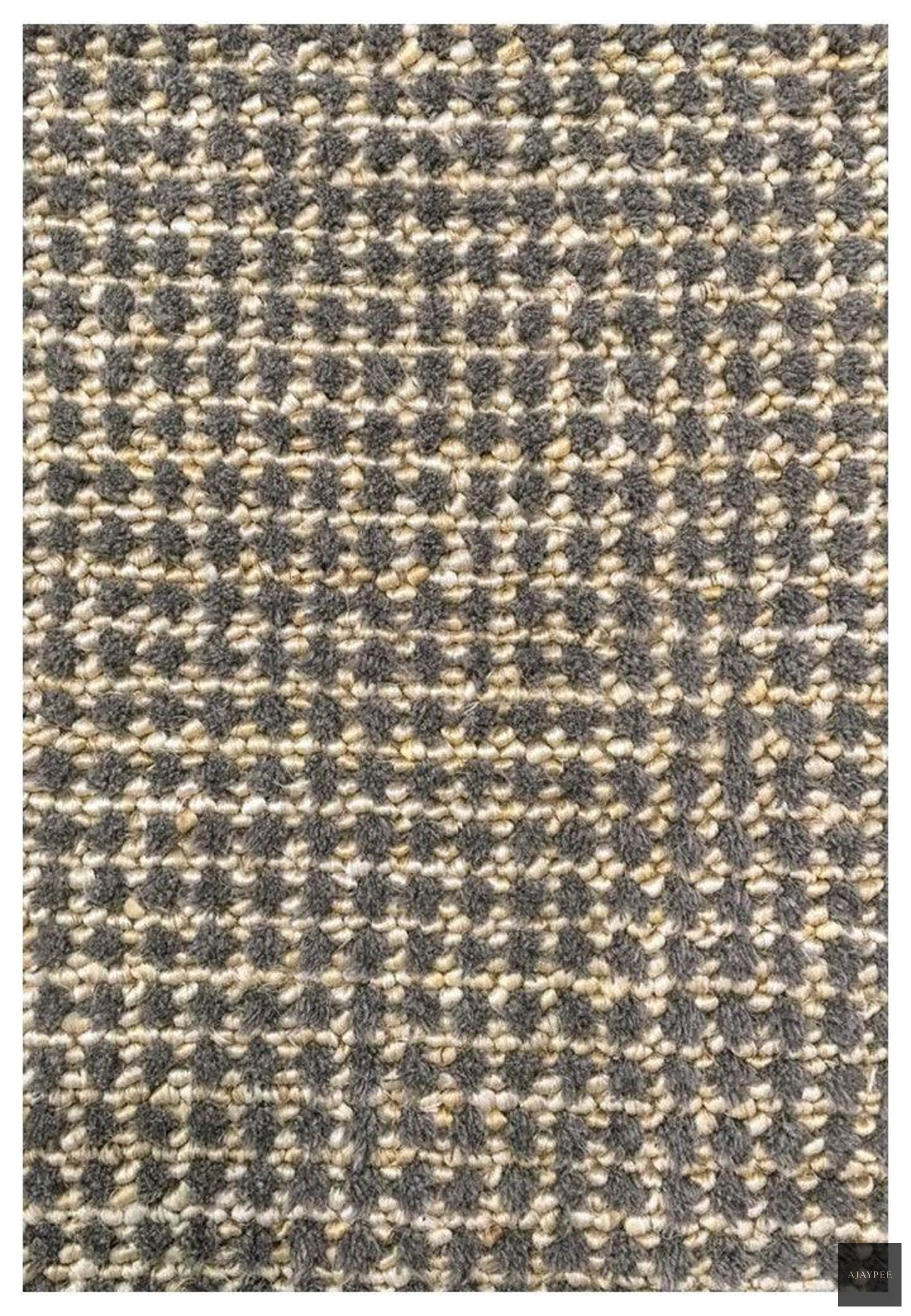 Hemp & Wool Hand Woven Rug: Loop – Jute Flatweave handmade carpet by Ajaypee Carpets