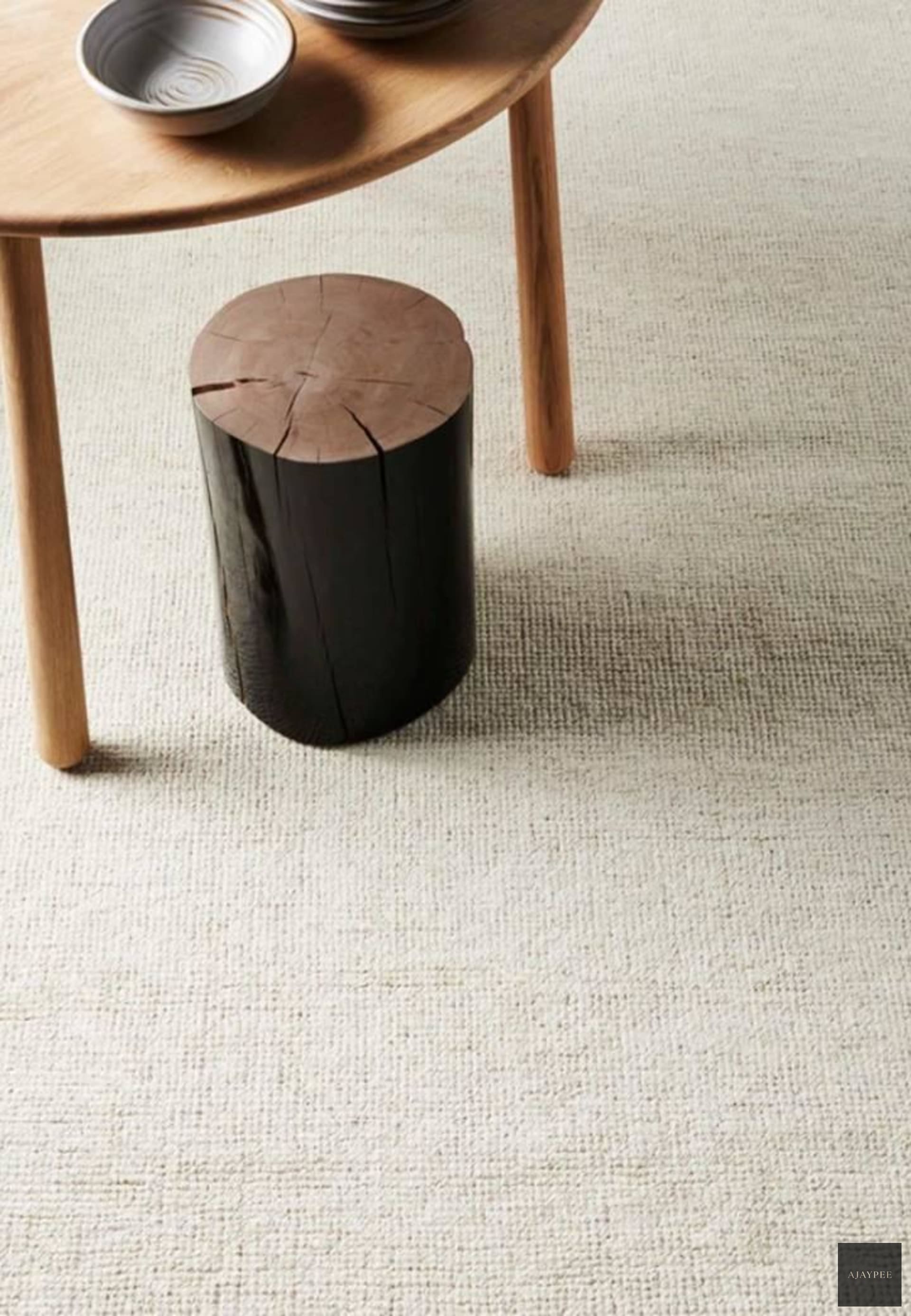 Jute Handwoven Rug: Popcorn - Jute - Hand Woven - Ajaypee Carpets (Thumbnail 3)