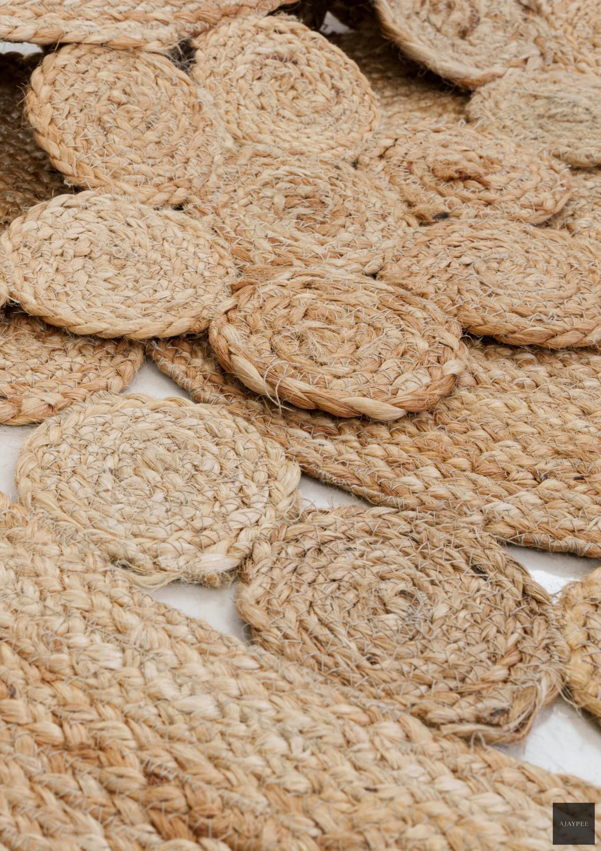 Pico Hemp Handwoven Rug - Hemp - Hand Woven - Ajaypee Carpets (Detail)