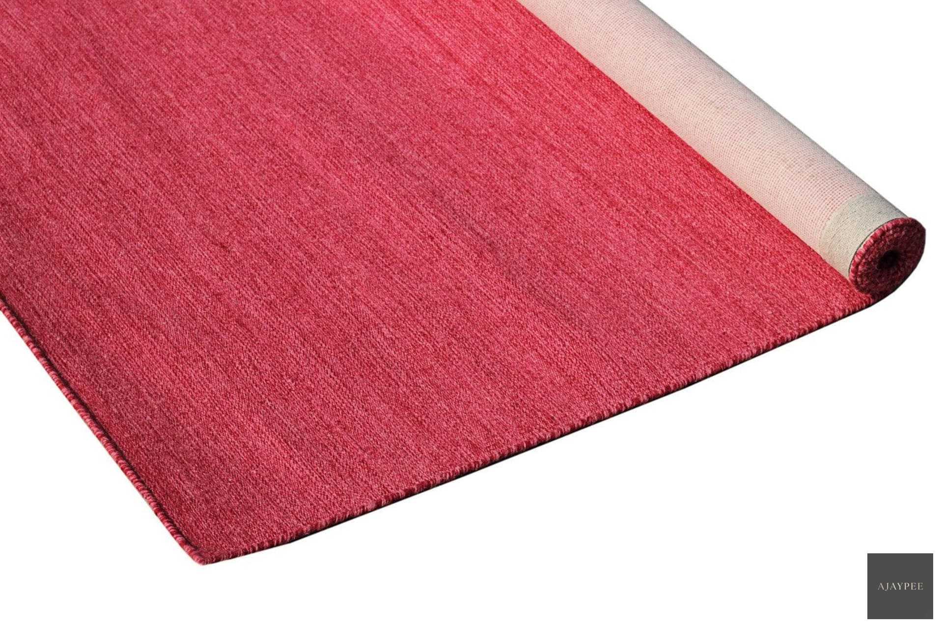 Wool Handwoven Rug_Plauf - Cotton - Flatweave - Ajaypee Carpets (Detail)