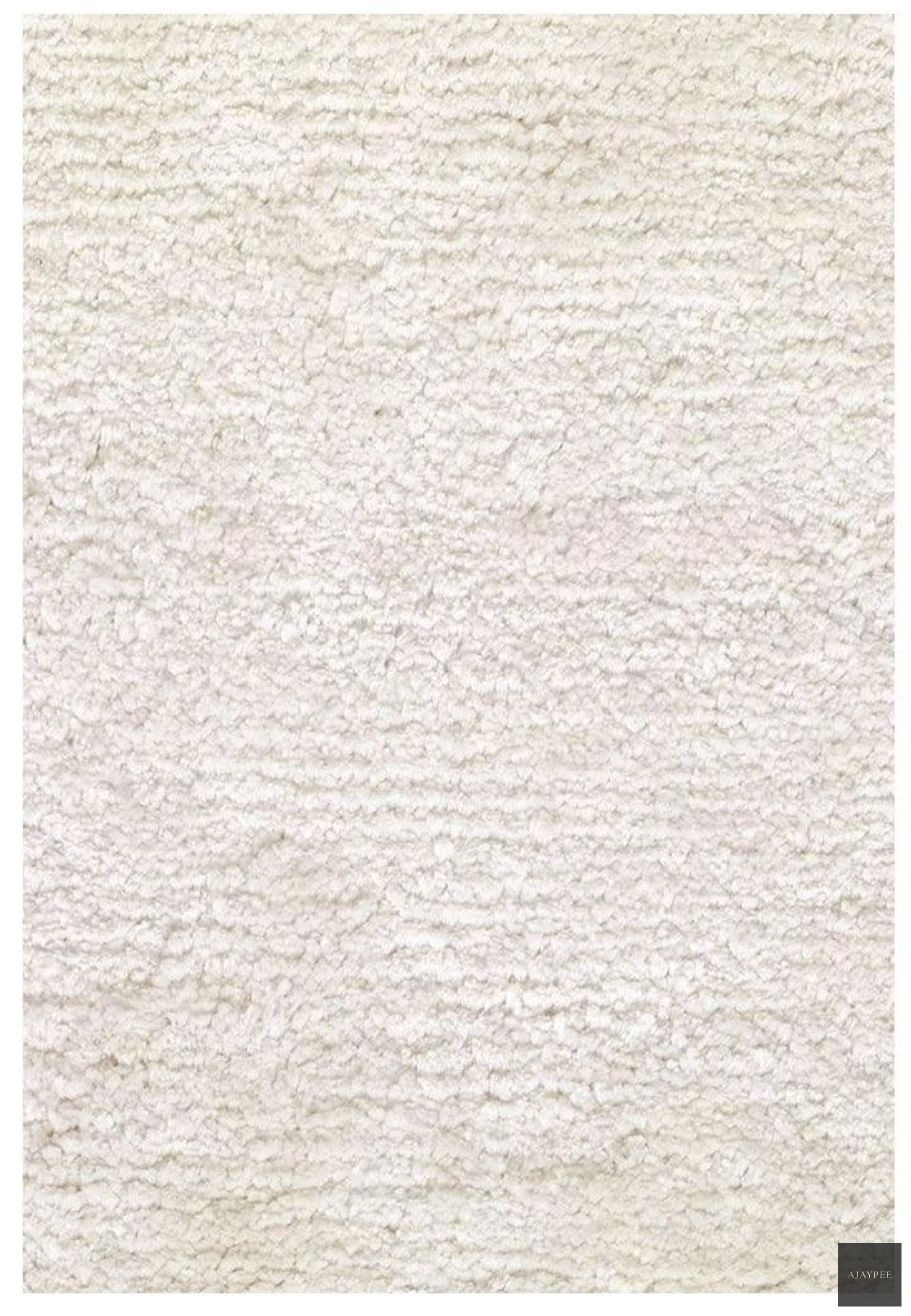 Viscose HandKnotted Carpet_ Pile White - Cotton - Hand Knotted - Ajaypee Carpets
