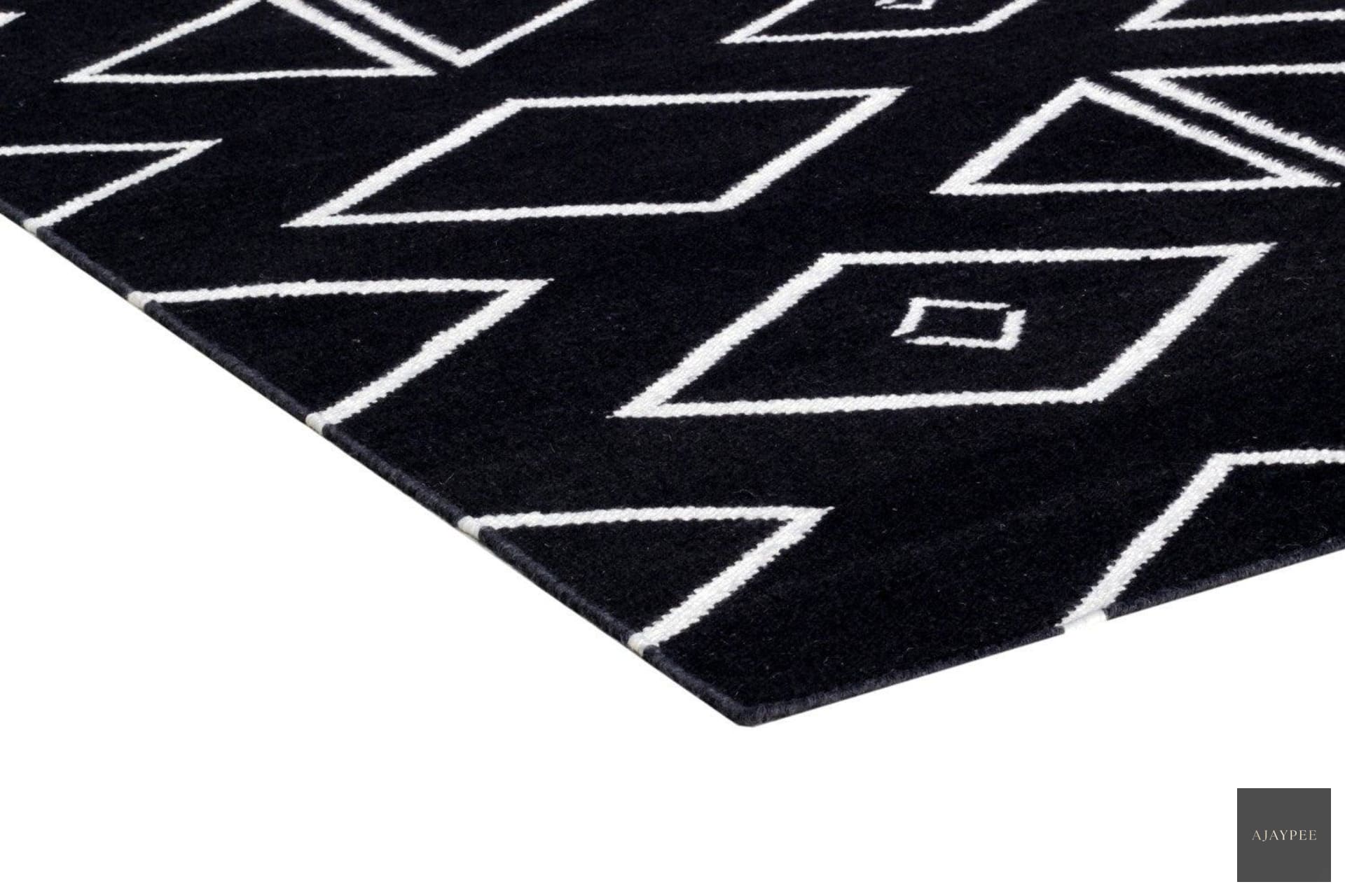 Wool Hand Woven Dhurry-Vera - Cotton - Flatweave - Ajaypee Carpets (Thumbnail 4)
