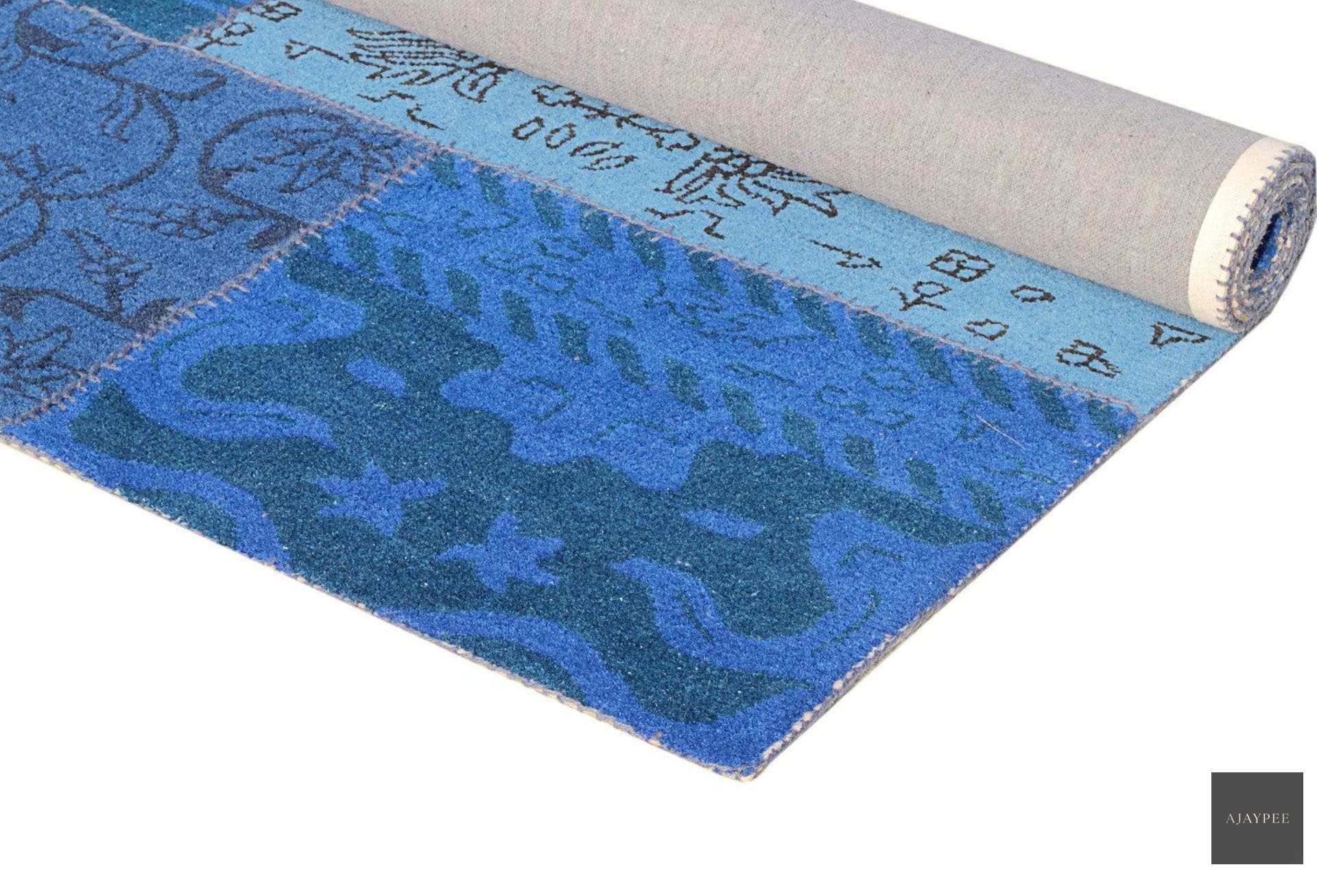 Wool HandTufted Carpet-Bloct - Cotton - Hand Tufted - Ajaypee Carpets (Thumbnail 2)