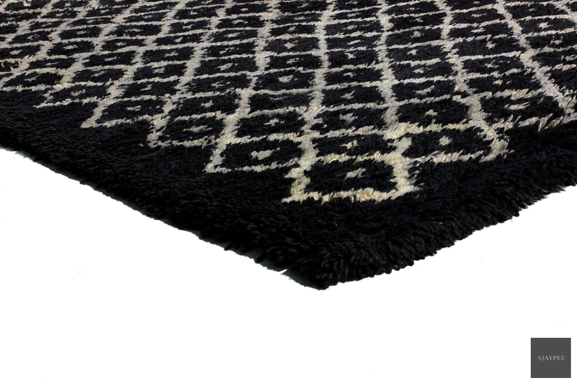 Wool HandTufted Carpet-Cross - Cotton - Hand Knotted - Ajaypee Carpets (Thumbnail 4)