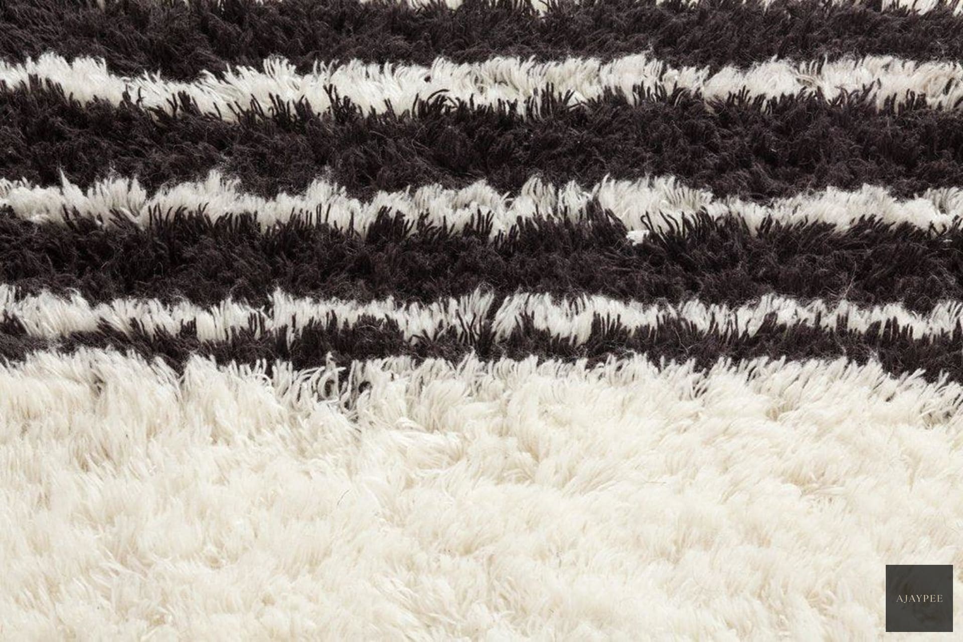 Wool HandTufted Carpet - Greta Stripe - Cotton - Hand Tufted - Ajaypee Carpets (Thumbnail 4)