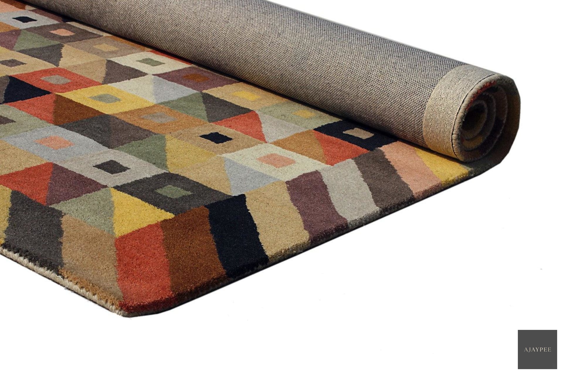 Wool HandTufted Carpet:Multi Cajas - Cotton - Hand Tufted - Ajaypee Carpets (Thumbnail 2)