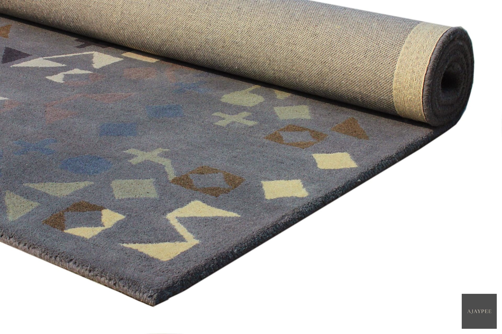 Wool HandTufted Carpet-Wog - Cotton - Hand Tufted - Ajaypee Carpets (Thumbnail 2)