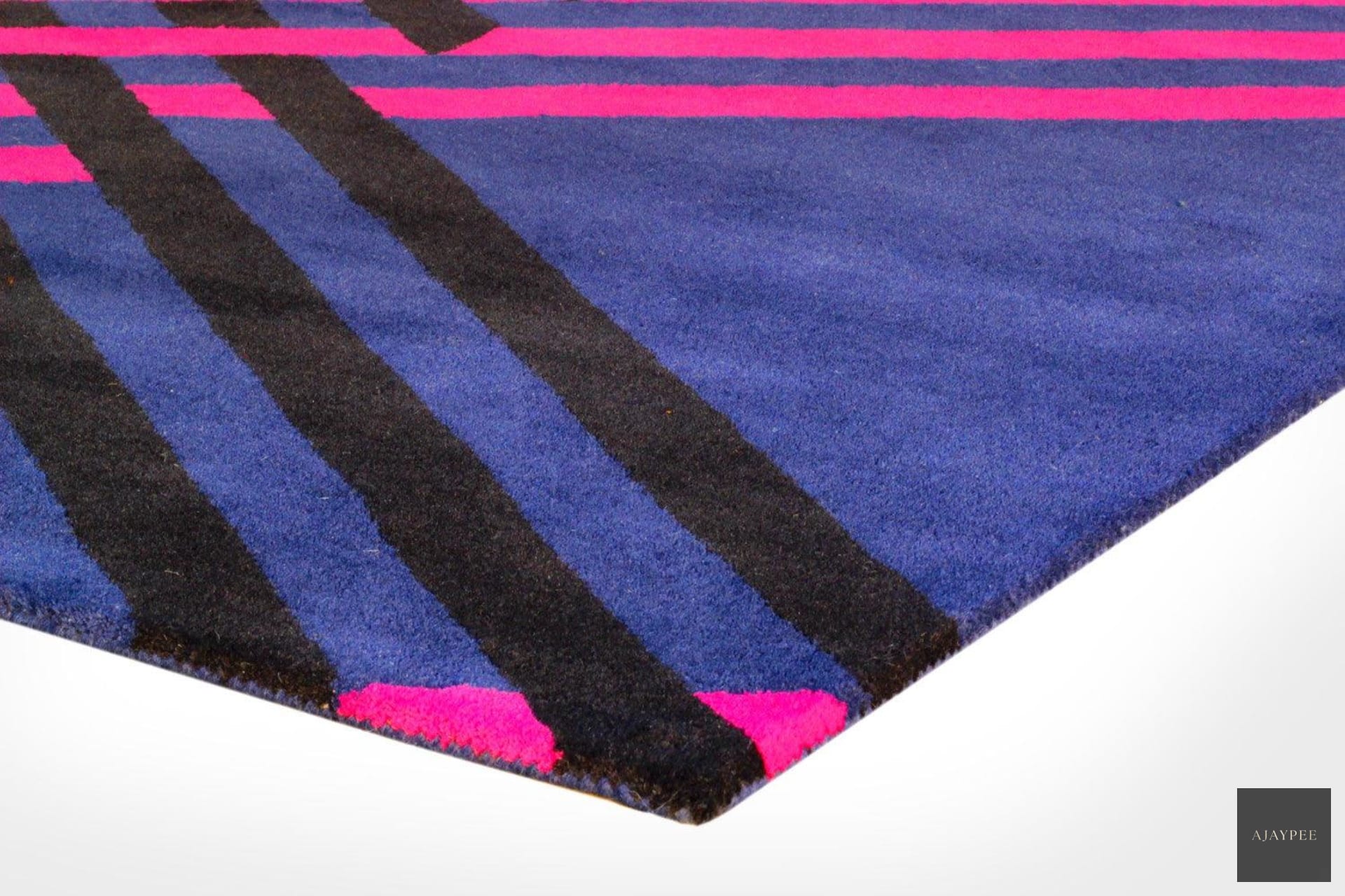 Wool HandTufted Carpet-Dimensional Stripe - Cotton - Hand Tufted - Ajaypee Carpets (Thumbnail 4)
