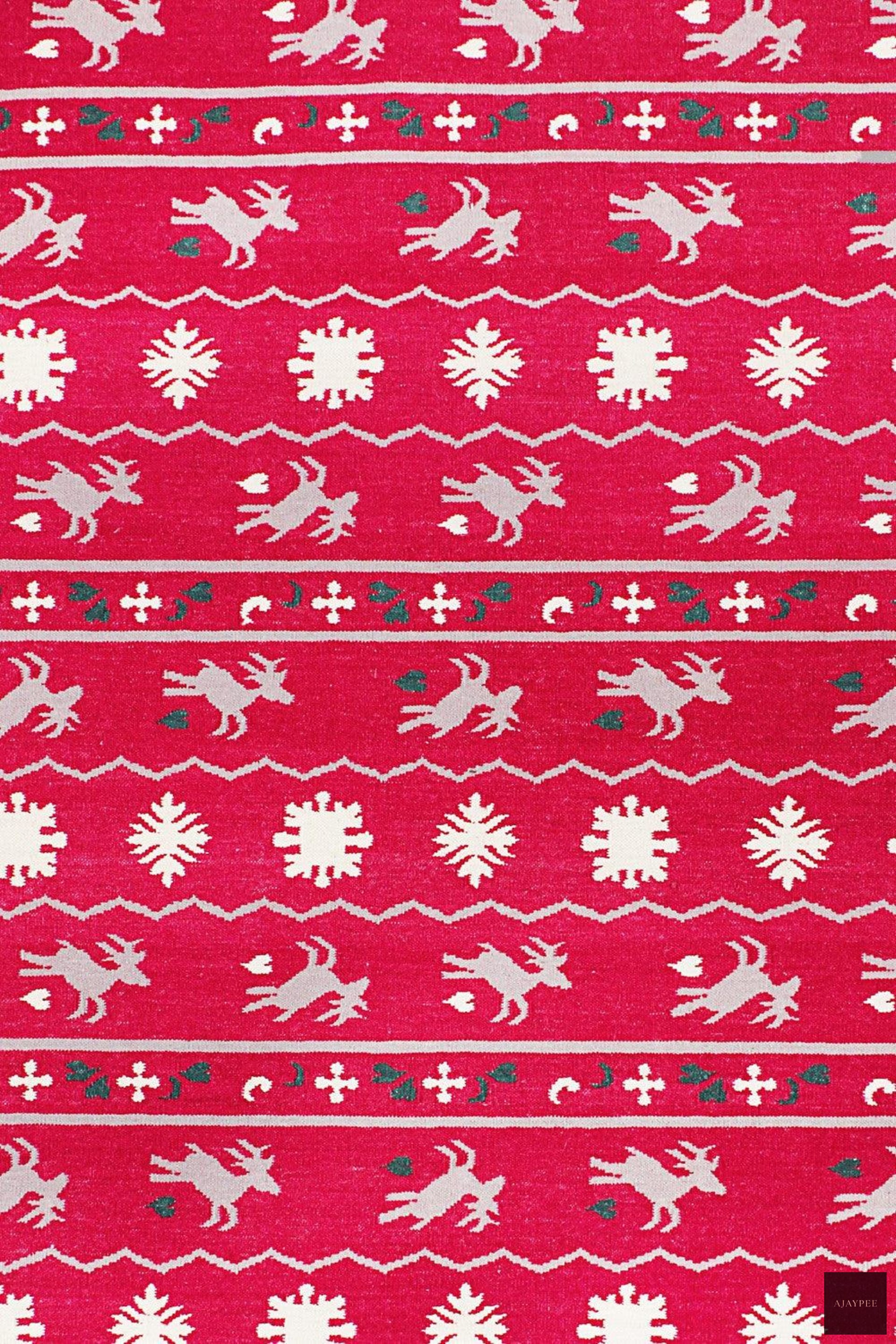 Wool HandWoven Rug-Chrisl – Cotton Flatweave handmade carpet by Ajaypee Carpets