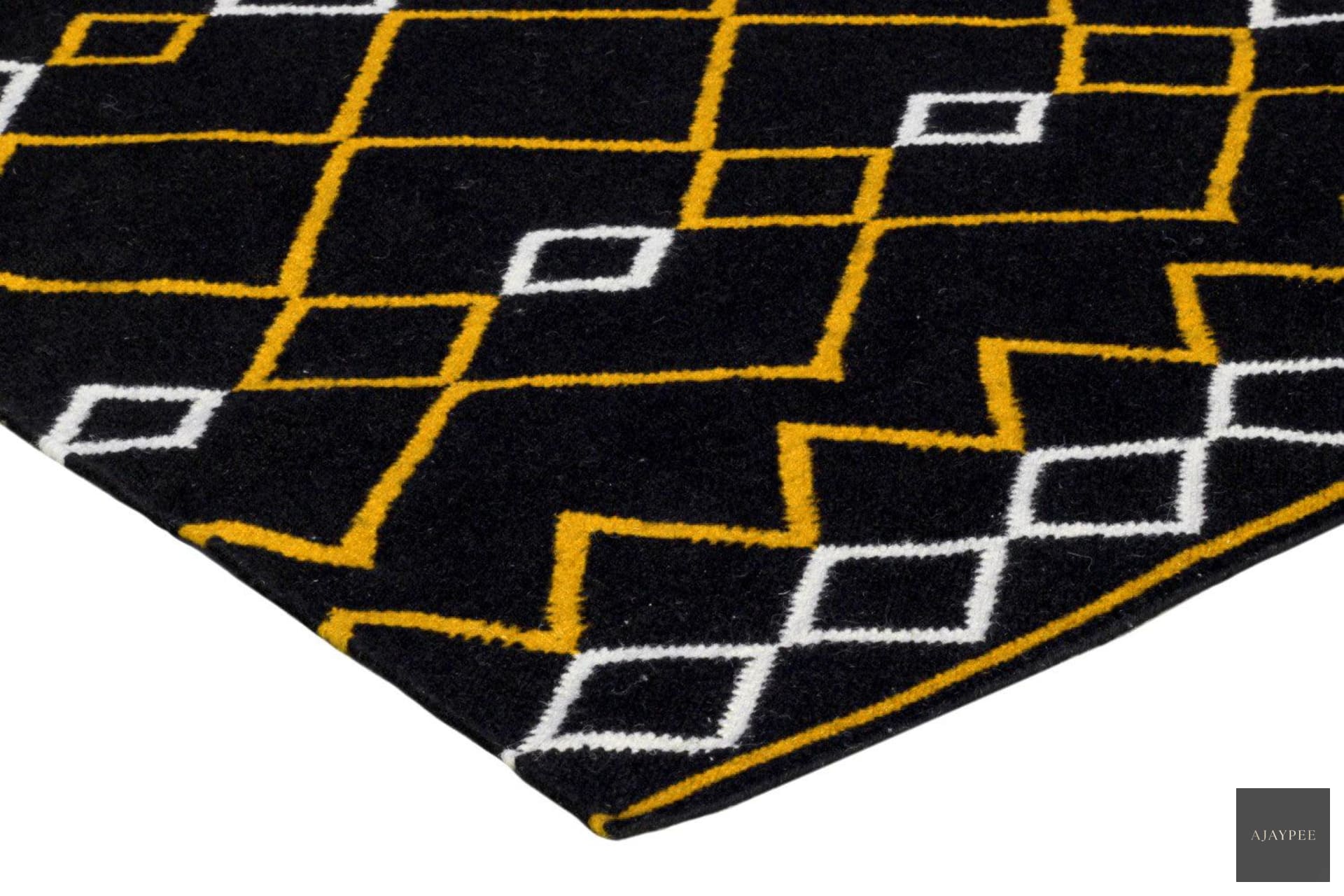 Wool Handwoven Rug_Vera Yellow - Cotton - Flatweave - Ajaypee Carpets (Thumbnail 4)