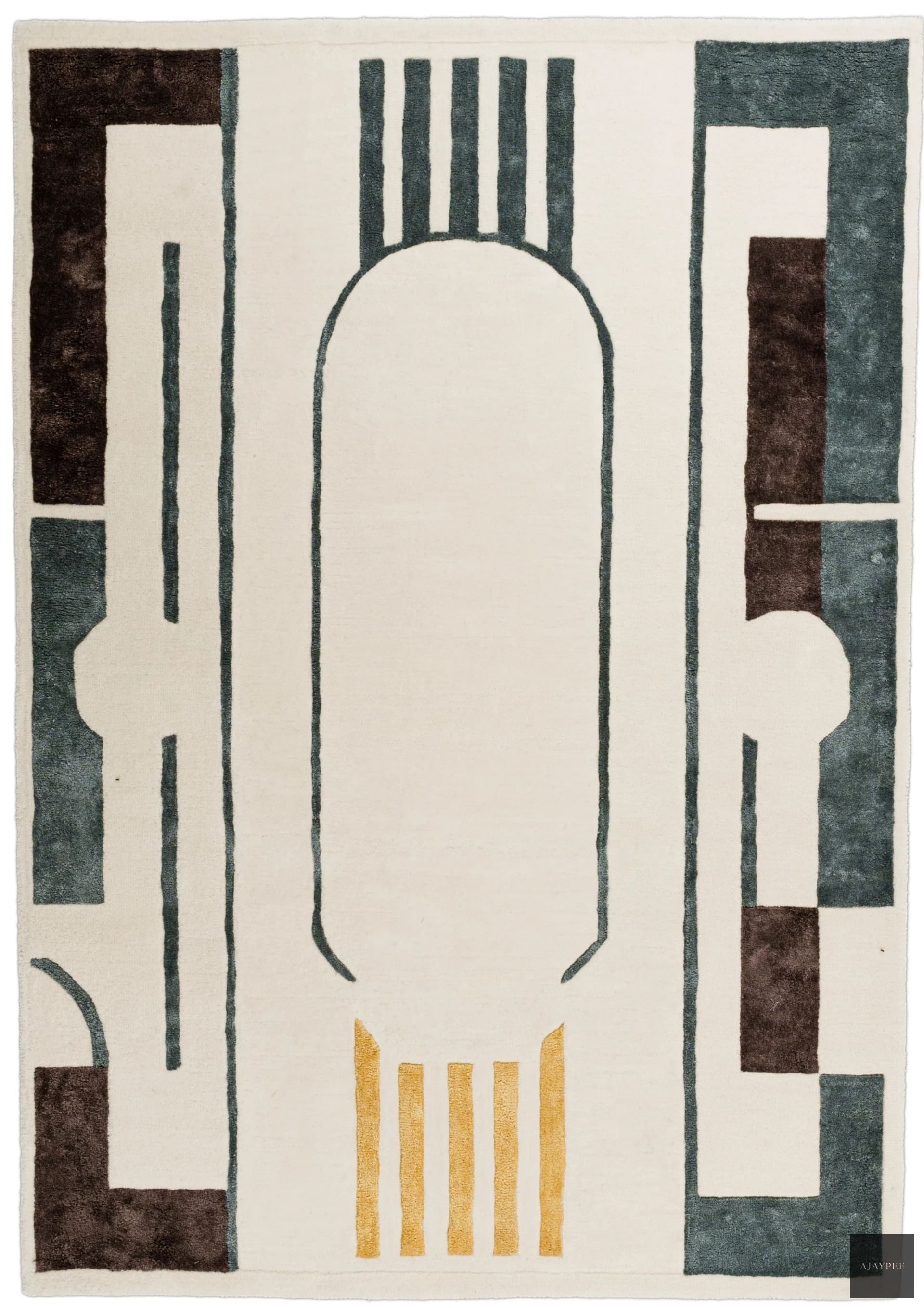 Wool & Viscose Handtufted Carpet - Archaeo - Cotton - Hand Tufted - Ajaypee Carpets