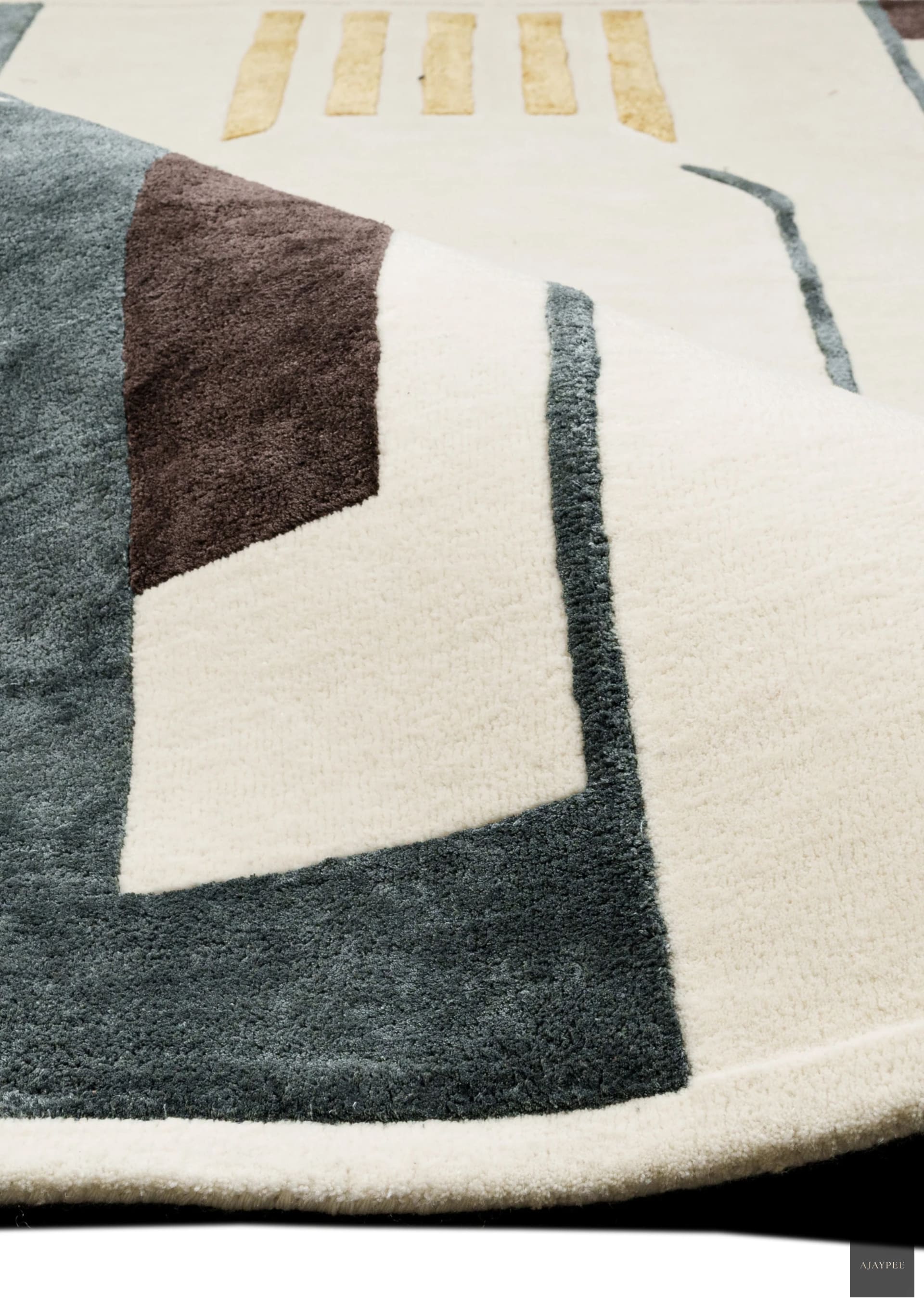 Wool & Viscose Handtufted Carpet - Archaeo - Cotton - Hand Tufted - Ajaypee Carpets (Thumbnail 3)
