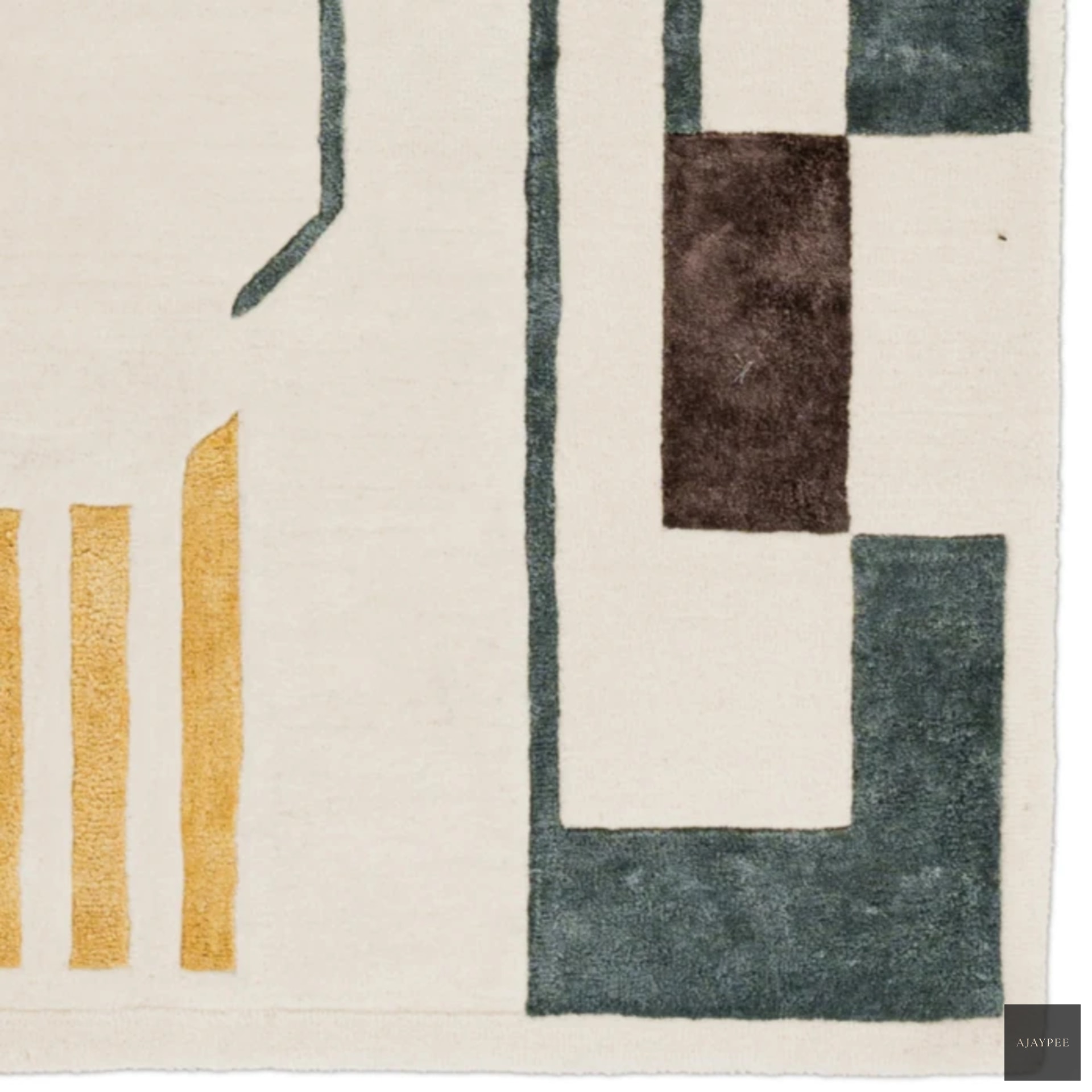Wool & Viscose Handtufted Carpet - Archaeo - Cotton - Hand Tufted - Ajaypee Carpets (Thumbnail 4)