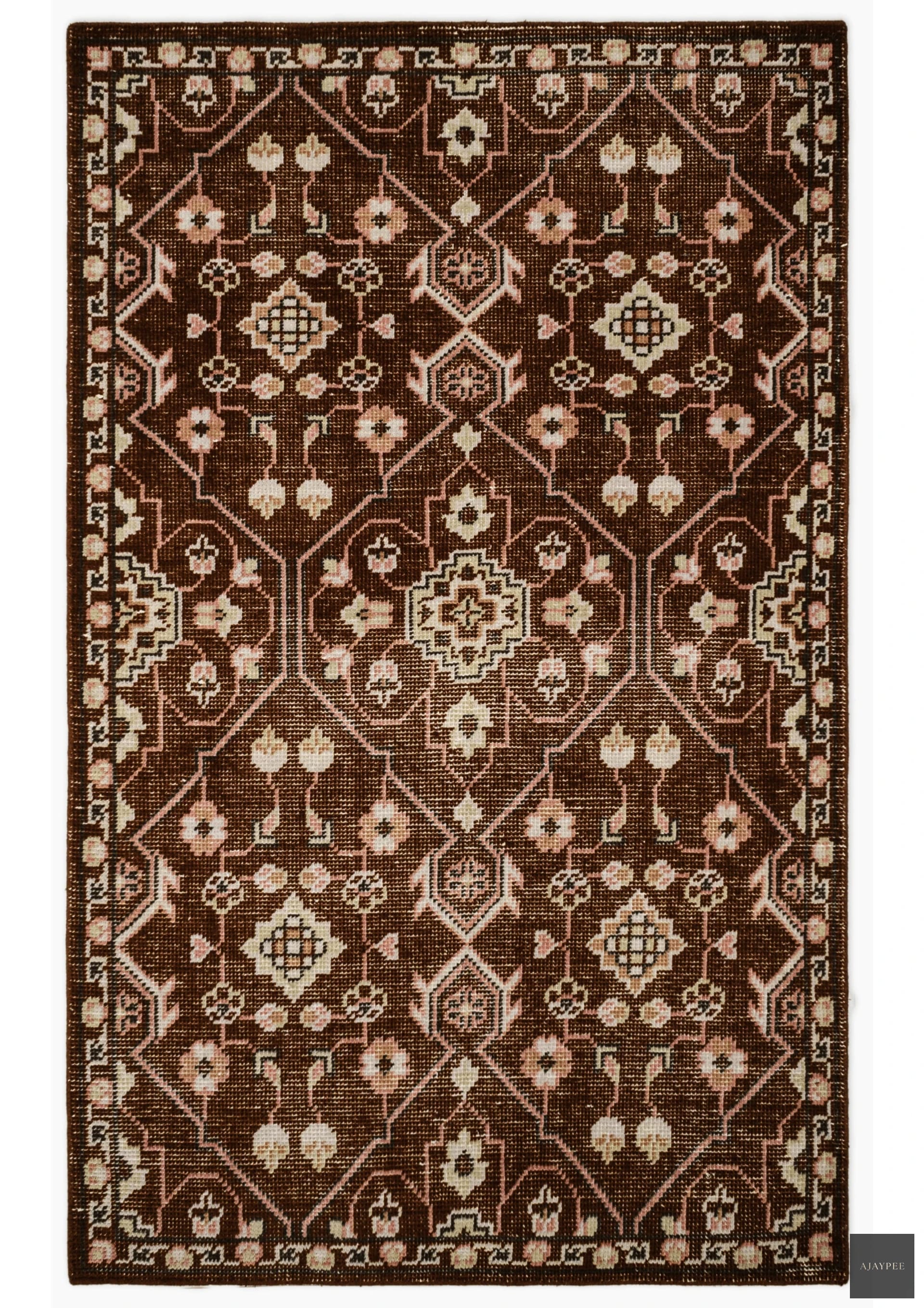 Woolen Handknotted Carpet _ Roskar – Wool Hand Knotted handmade carpet by Ajaypee Carpets