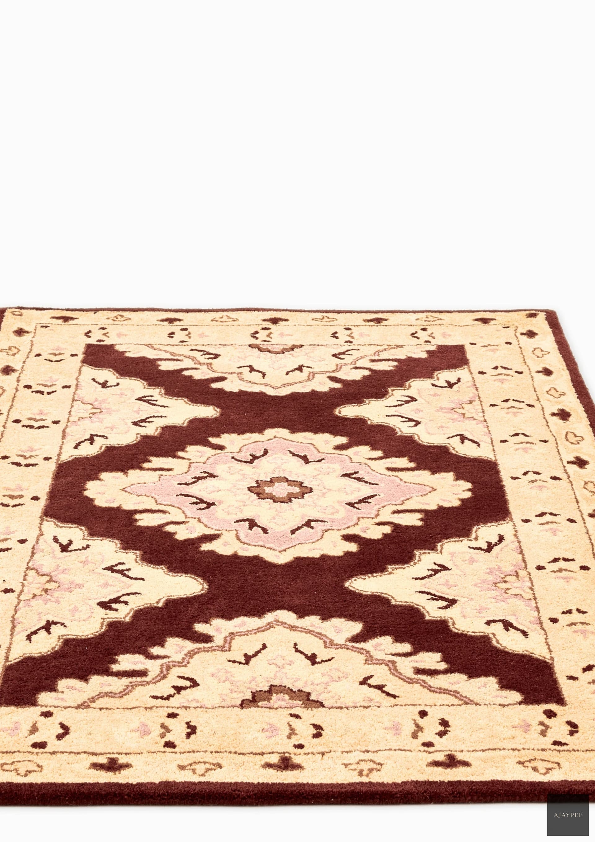 Woolen Handtufted Carpet - Isolde - Cotton - Hand Woven - Ajaypee Carpets (Thumbnail 4)