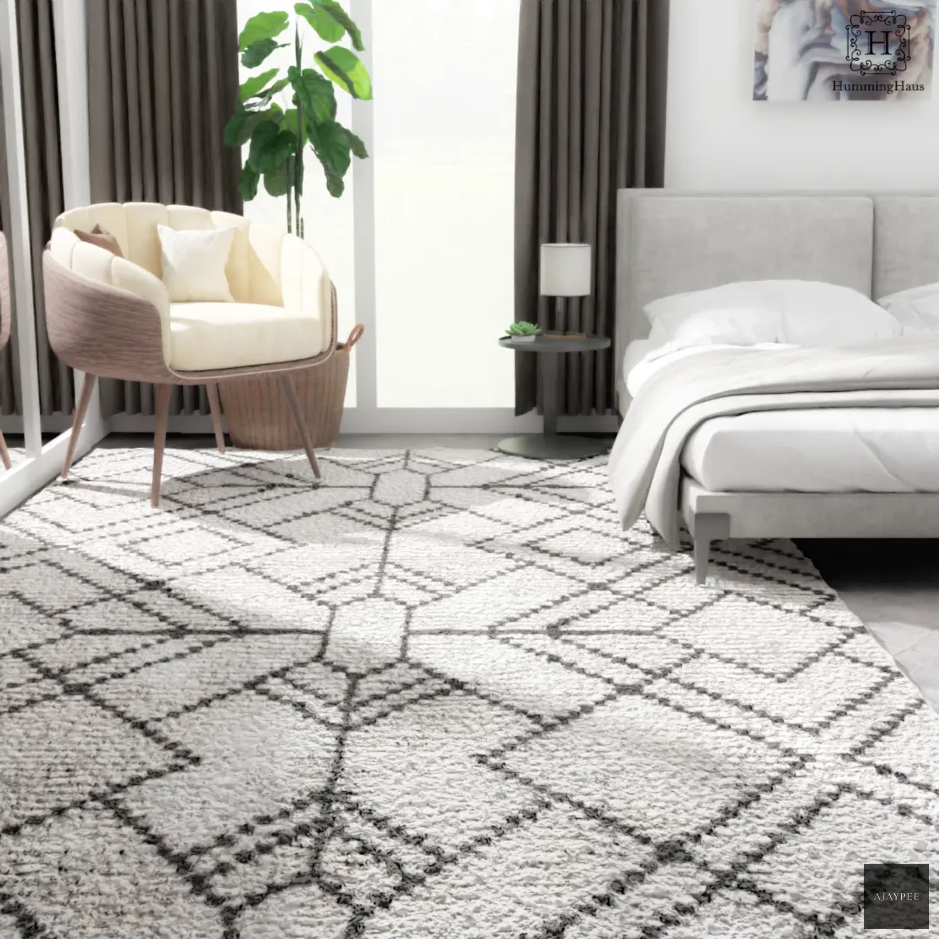 Bamboo Silk Handtuftted Carpet _ Texturizado - Wool & Silk Blend - Hand Tufted - Ajaypee Carpets (Thumbnail 2)