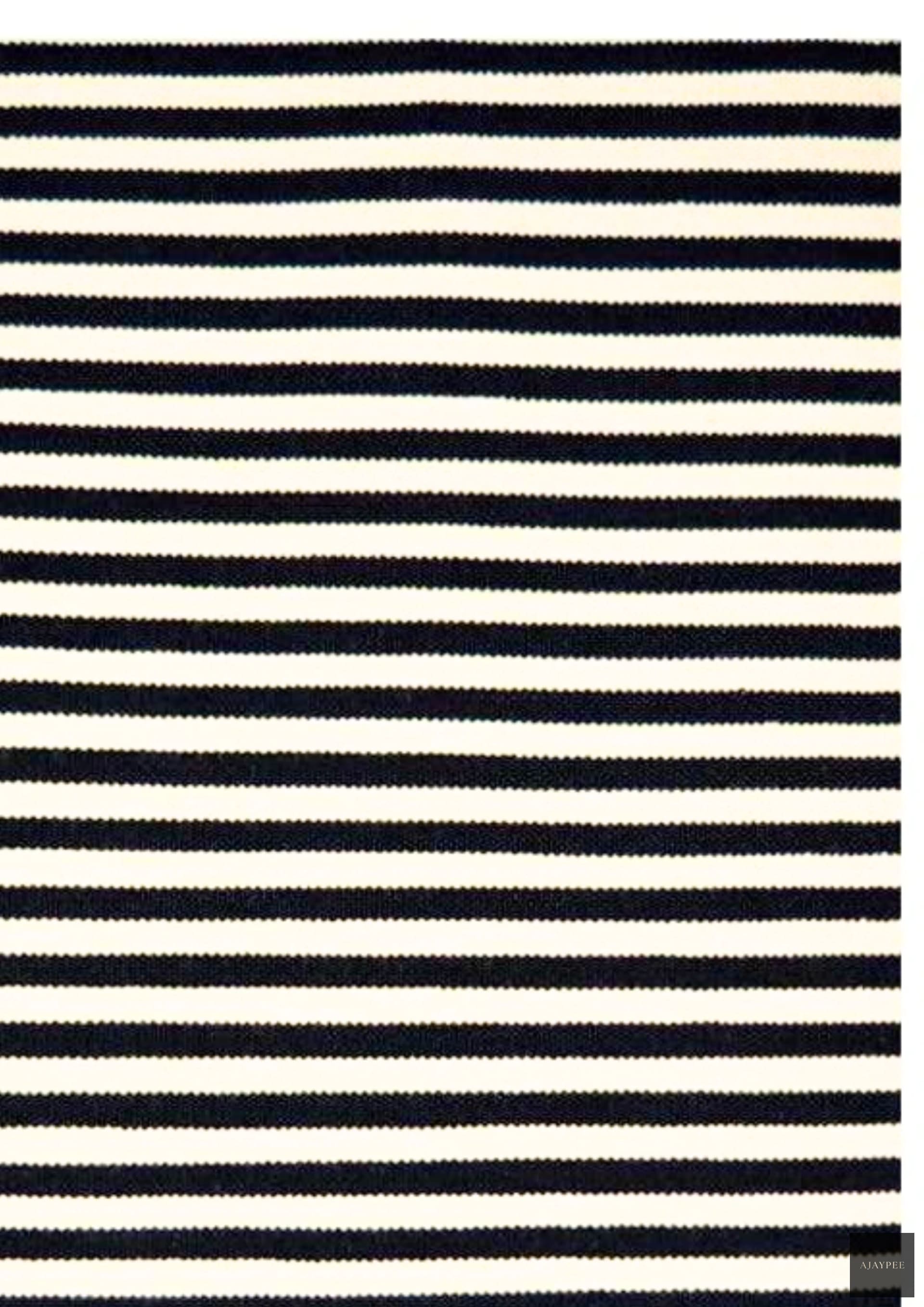 Woolen Handwoven Dhurry - Stripe - Cotton - Flatweave - Ajaypee Carpets (Detail)