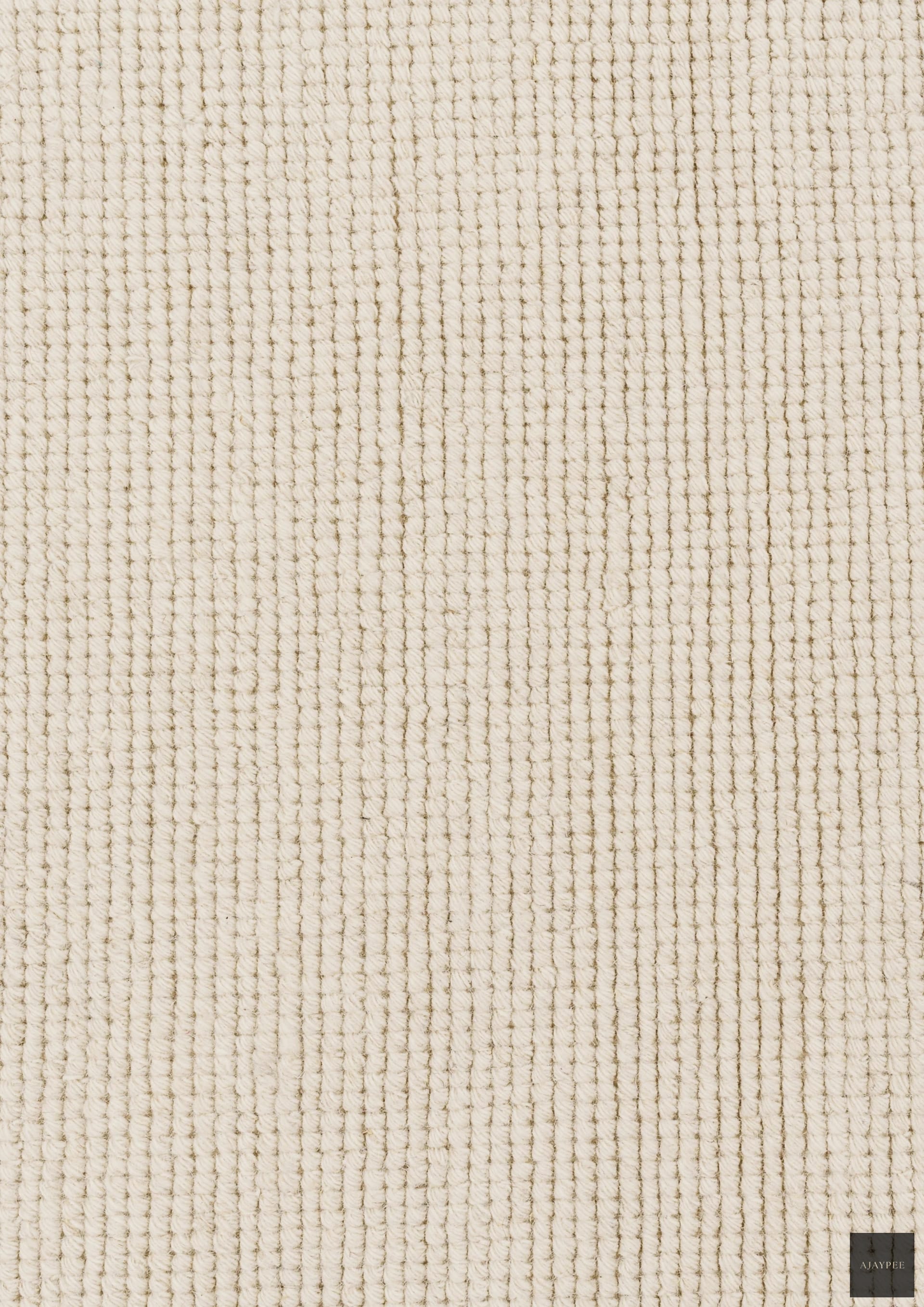 Woolen Handwoven Rug_Loop White - Cotton - Hand Woven - Ajaypee Carpets (Thumbnail 3)