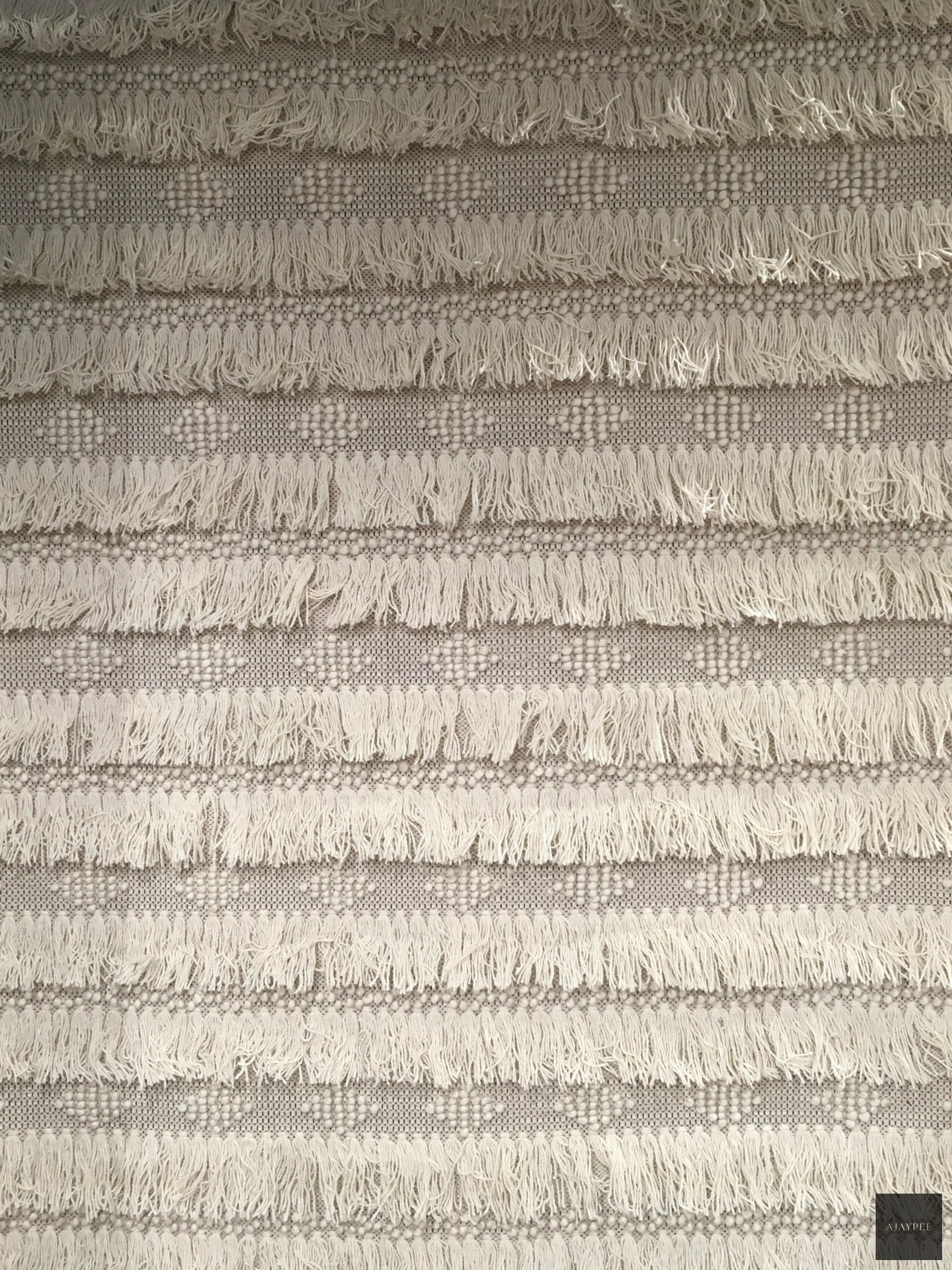 Woolen Handwoven Rug_Saigi & Popcorn - Cotton - Hand Woven - Ajaypee Carpets (Thumbnail 4)