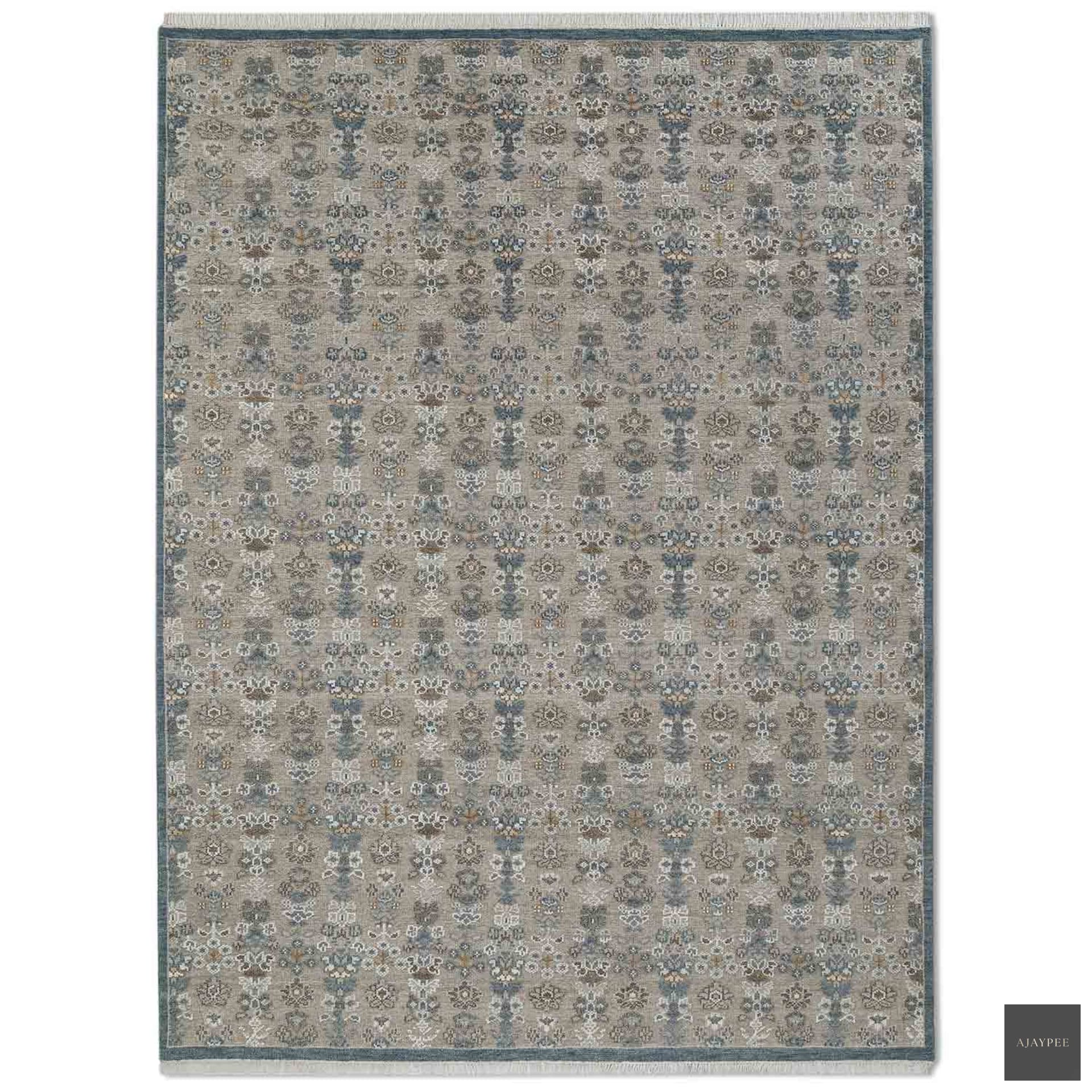 Adoby Hand Knotted Woollen Rug - Cotton - Hand Knotted - Ajaypee Carpets