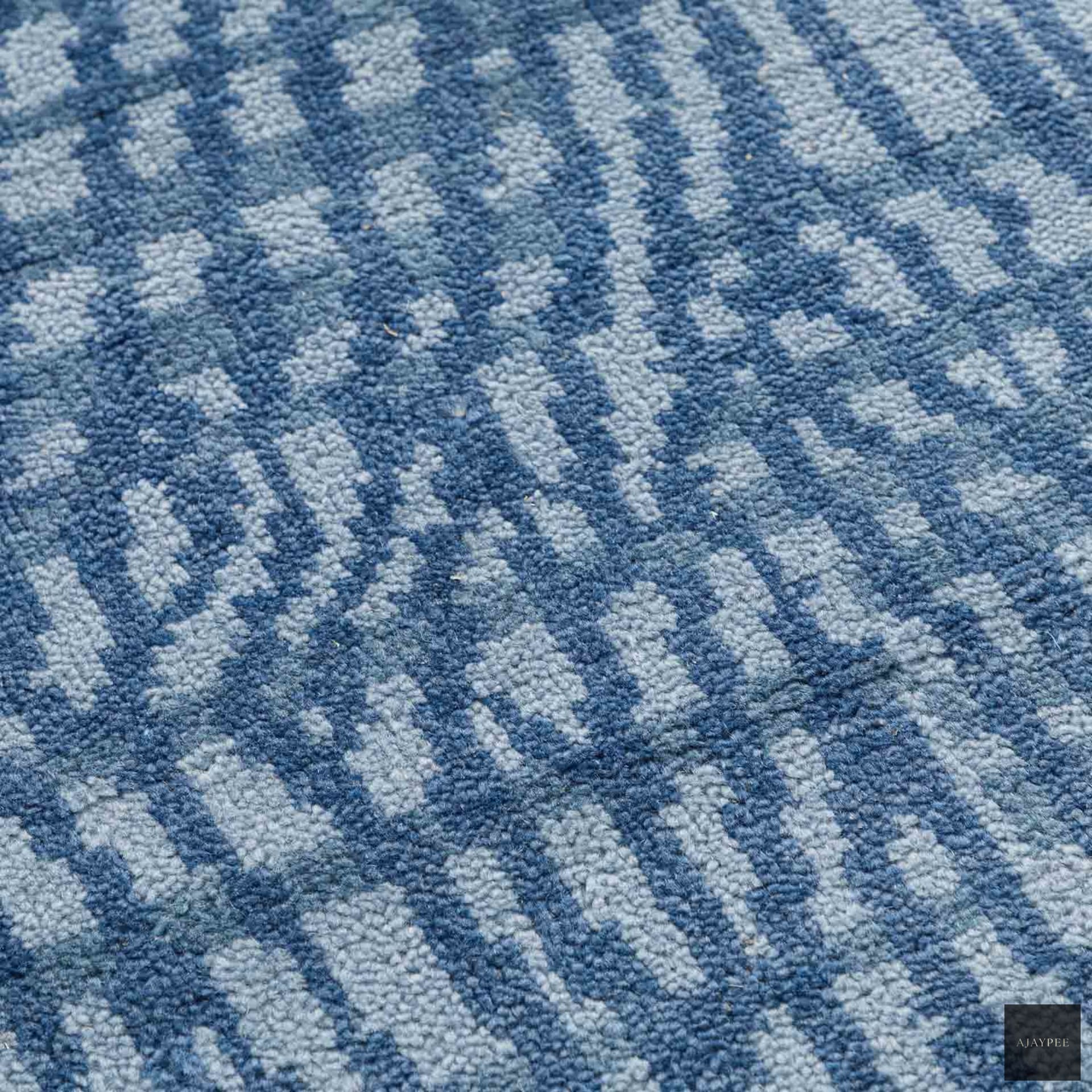 Alok Hand Knotted Woollen Rug - Cotton - Hand Knotted - Ajaypee Carpets (Thumbnail 4)
