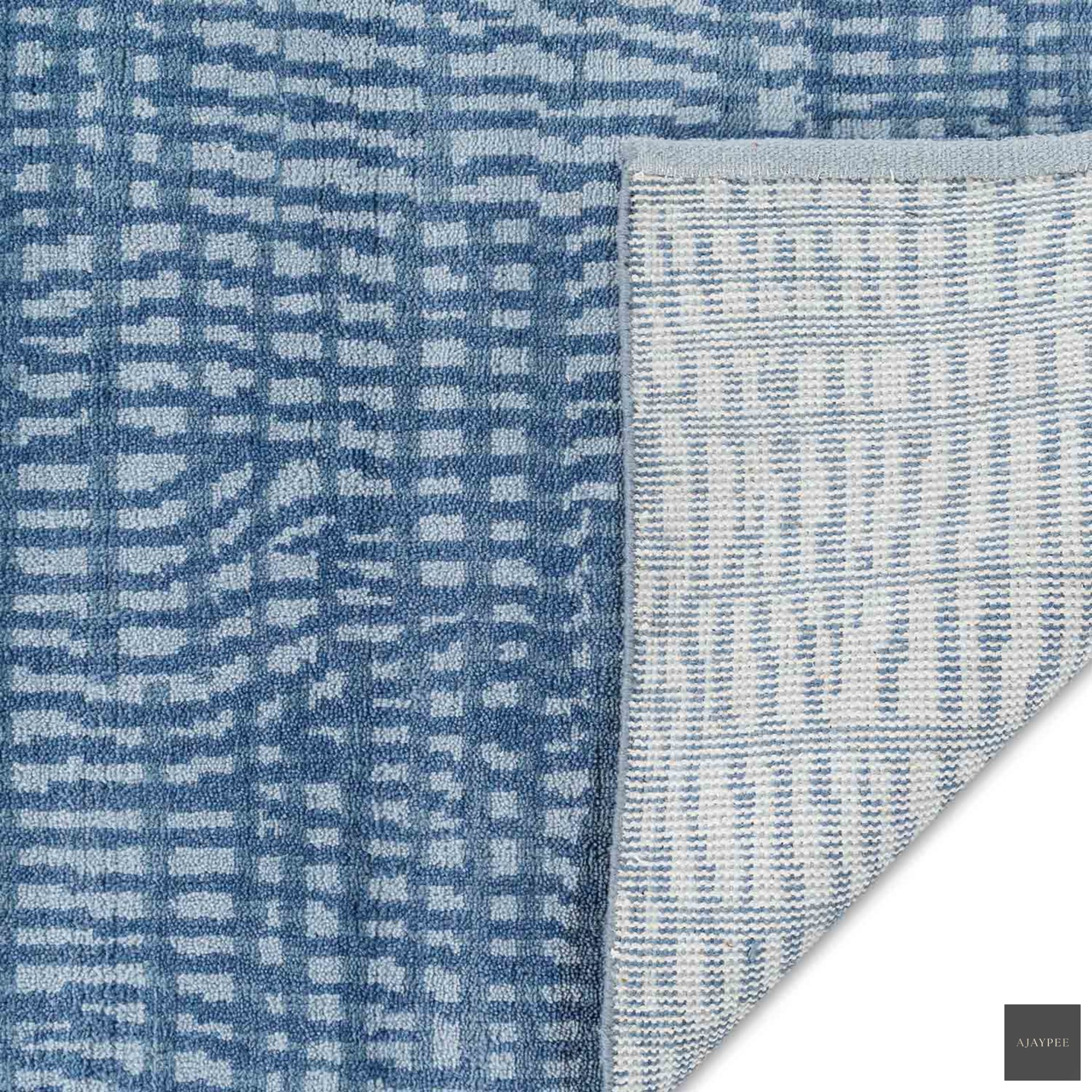 Alok Hand Knotted Woollen Rug - Cotton - Hand Knotted - Ajaypee Carpets (Thumbnail 5)