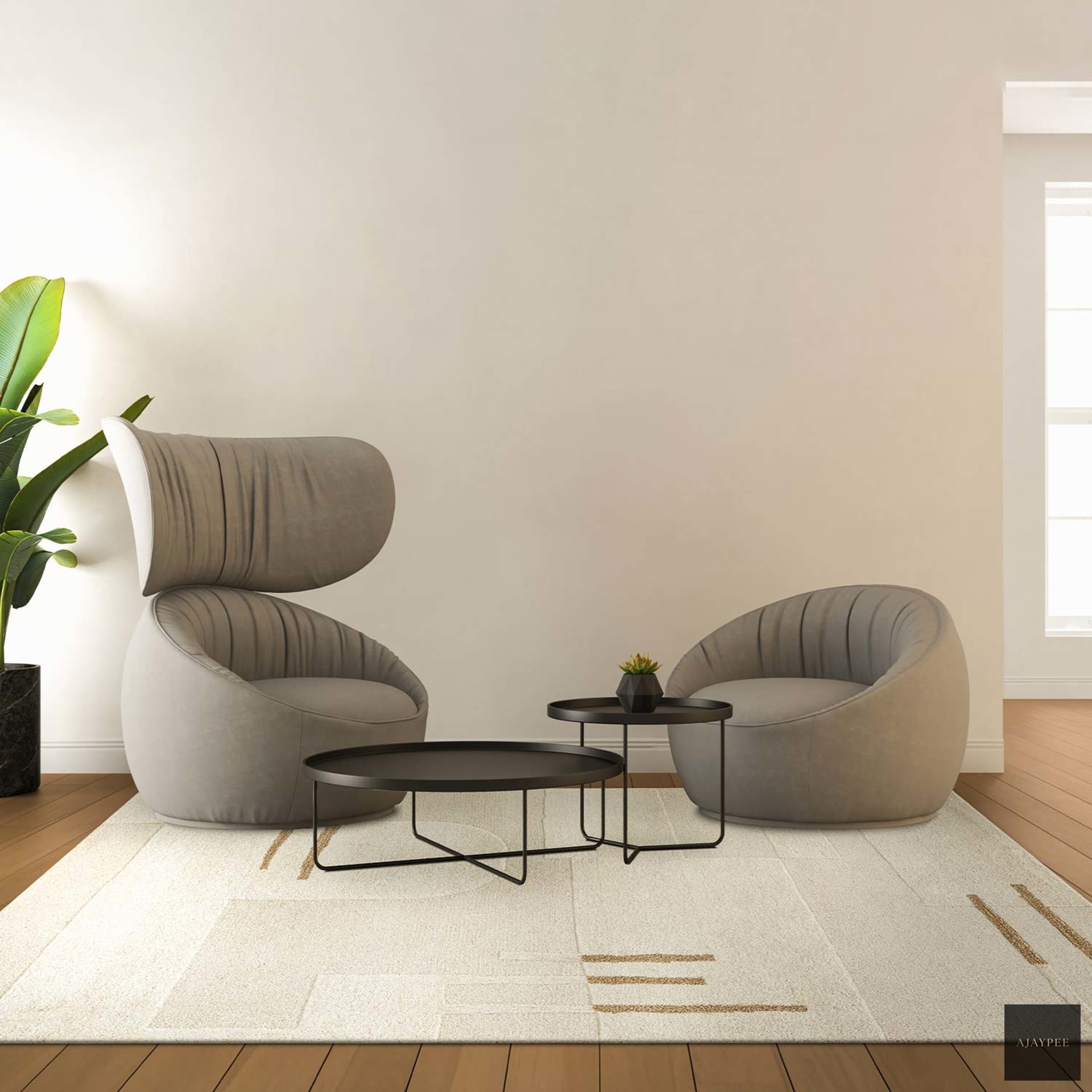 Amber Hand Tufted Woollen Rug - Cotton - Hand Tufted - Ajaypee Carpets