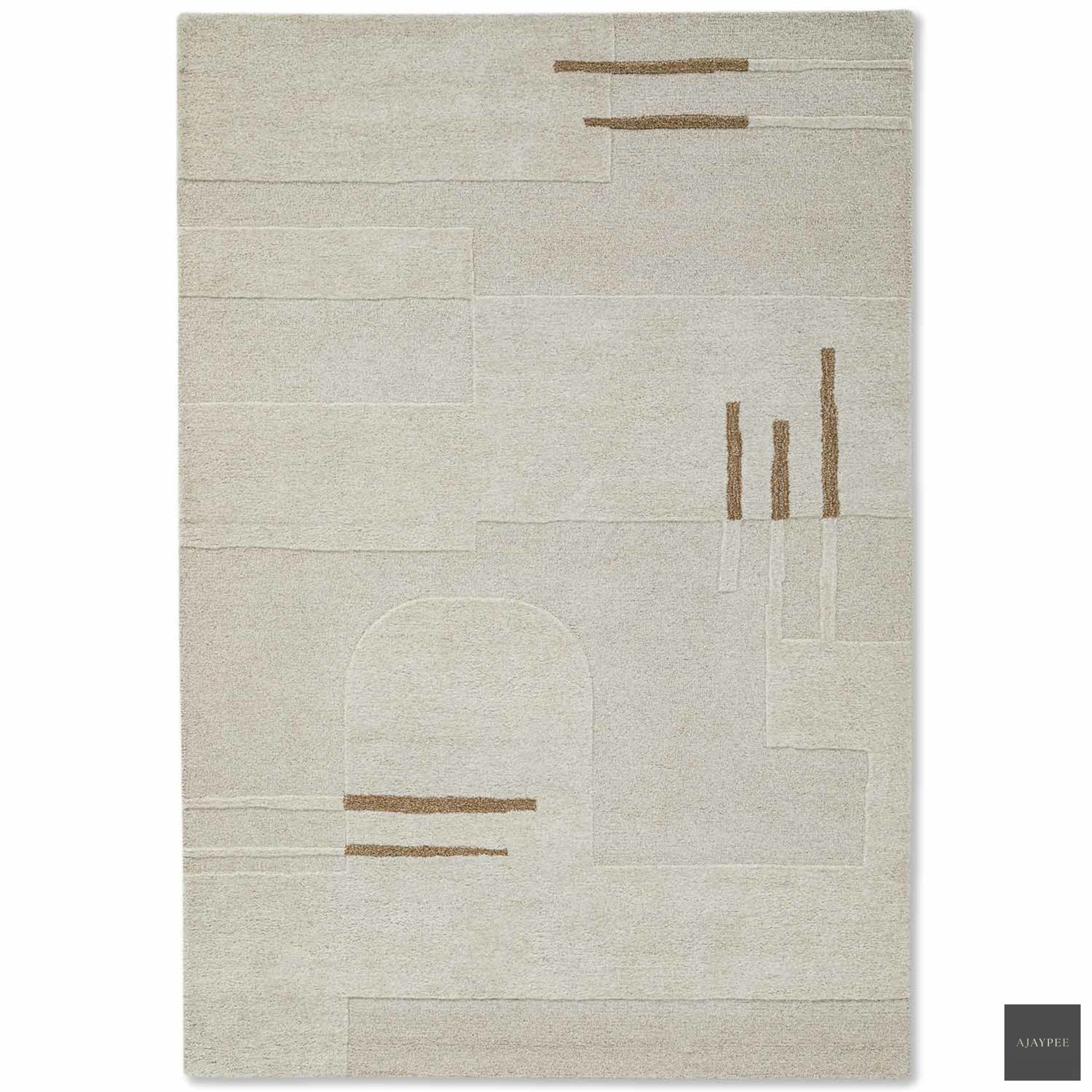 Amber Hand Tufted Woollen Rug - Cotton - Hand Tufted - Ajaypee Carpets (Detail)