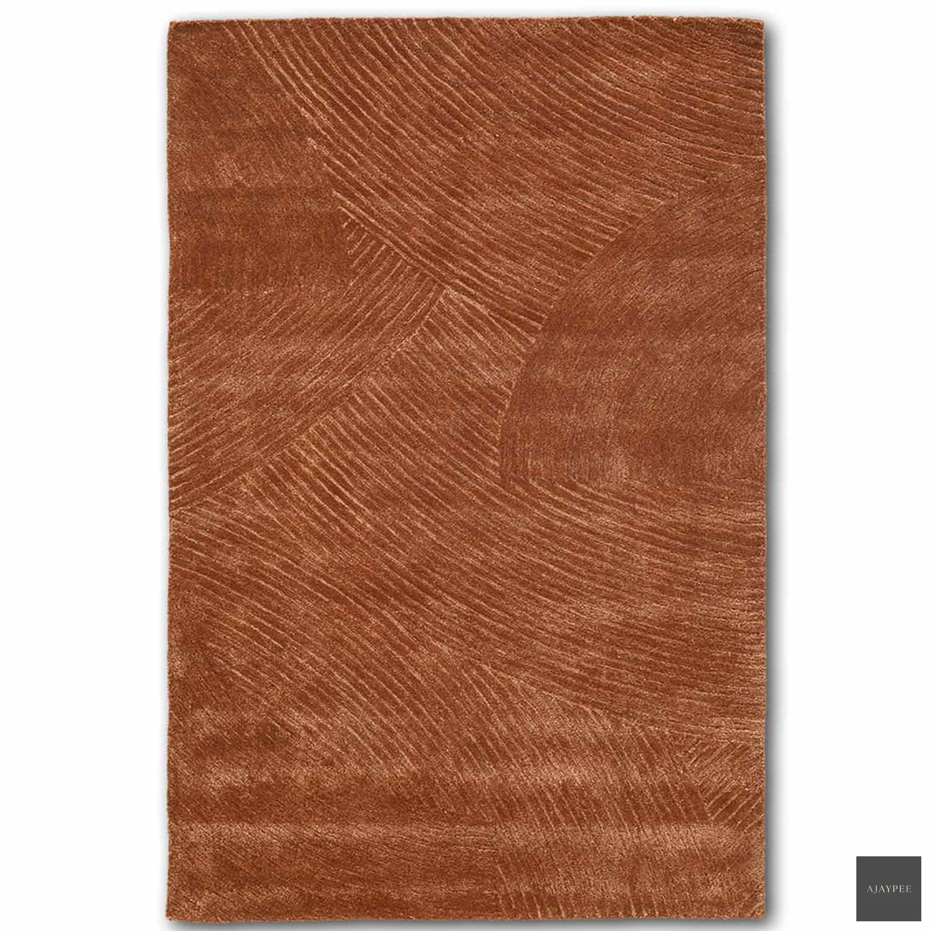 Amenhotep Hand Tufted Woollen And Viscose Rug - Cotton - Hand Tufted - Ajaypee Carpets (Detail)