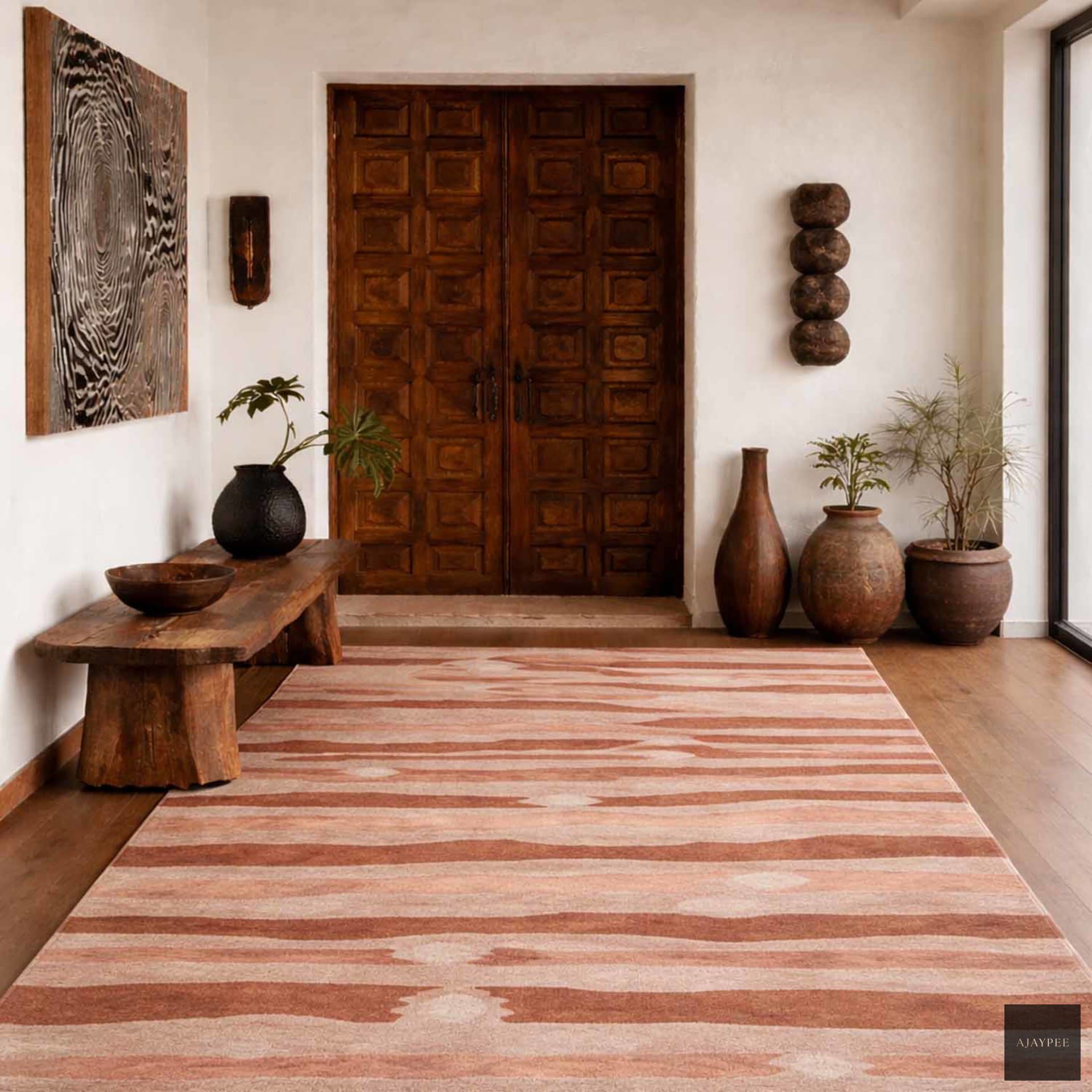 Amui Hand Tufted Woollen Rug – Cotton Hand Tufted handmade carpet by Ajaypee Carpets