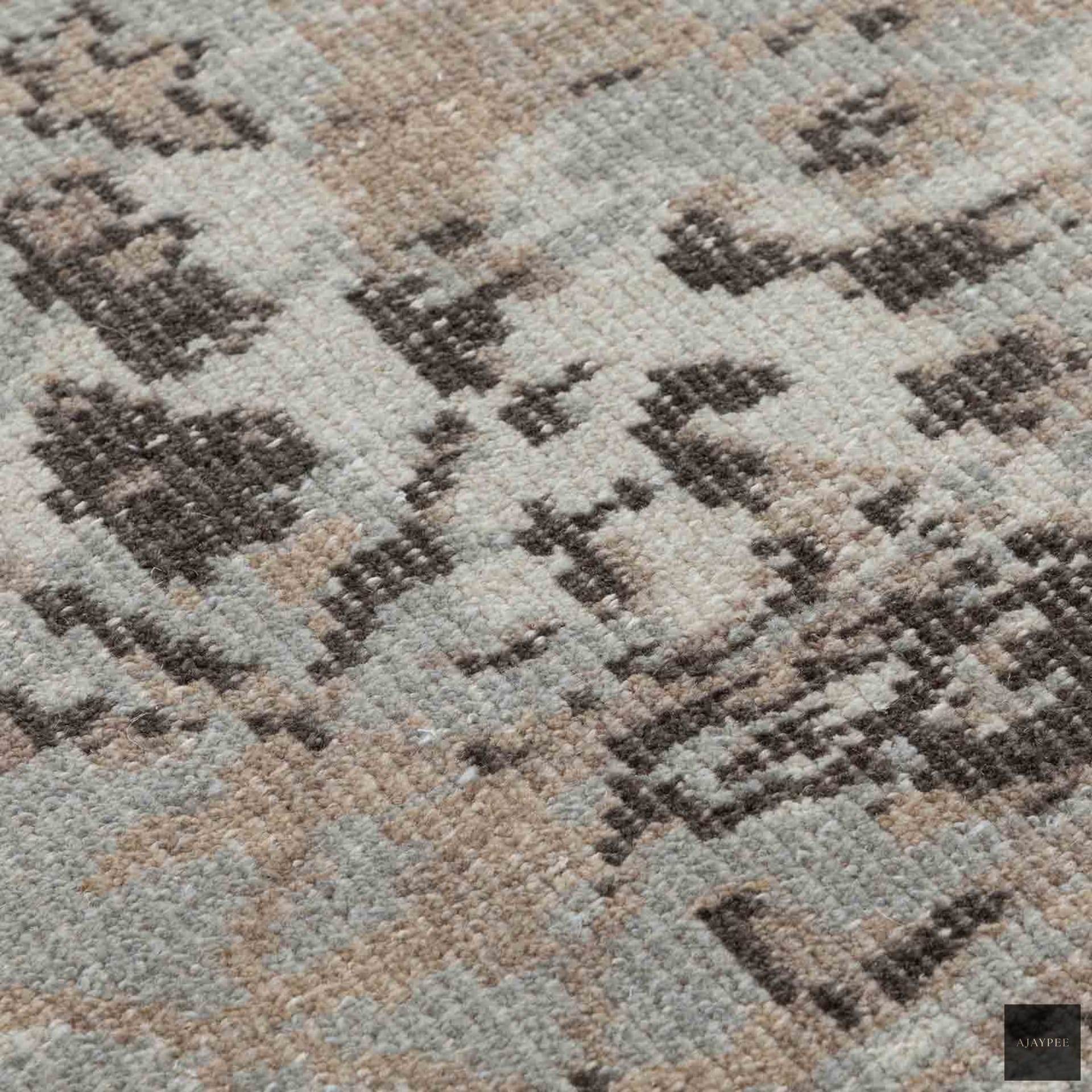 Anzura-5 Hand Knotted Woollen Rug - Cotton - Hand Knotted - Ajaypee Carpets (Thumbnail 3)
