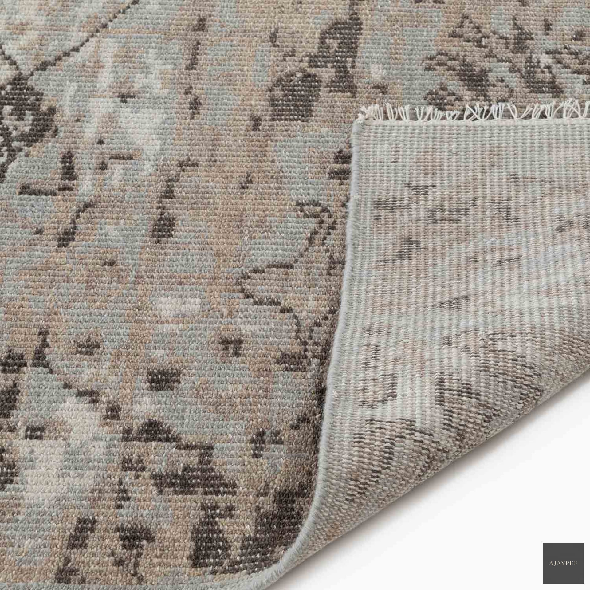 Anzura-5 Hand Knotted Woollen Rug - Cotton - Hand Knotted - Ajaypee Carpets (Thumbnail 4)