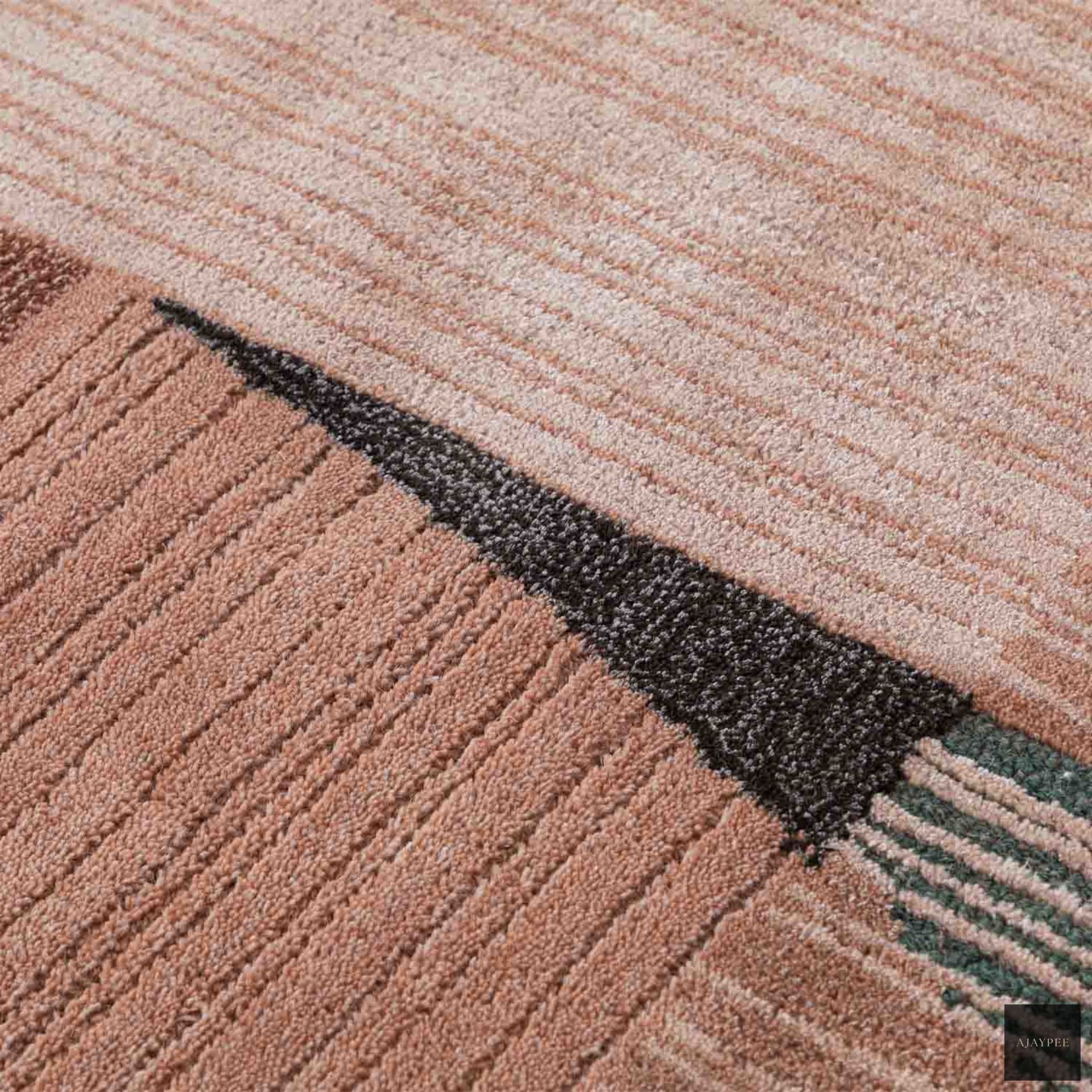 Apohis Hand Tufted Woollen And Viscose Rug - Cotton - Hand Tufted - Ajaypee Carpets (Thumbnail 6)